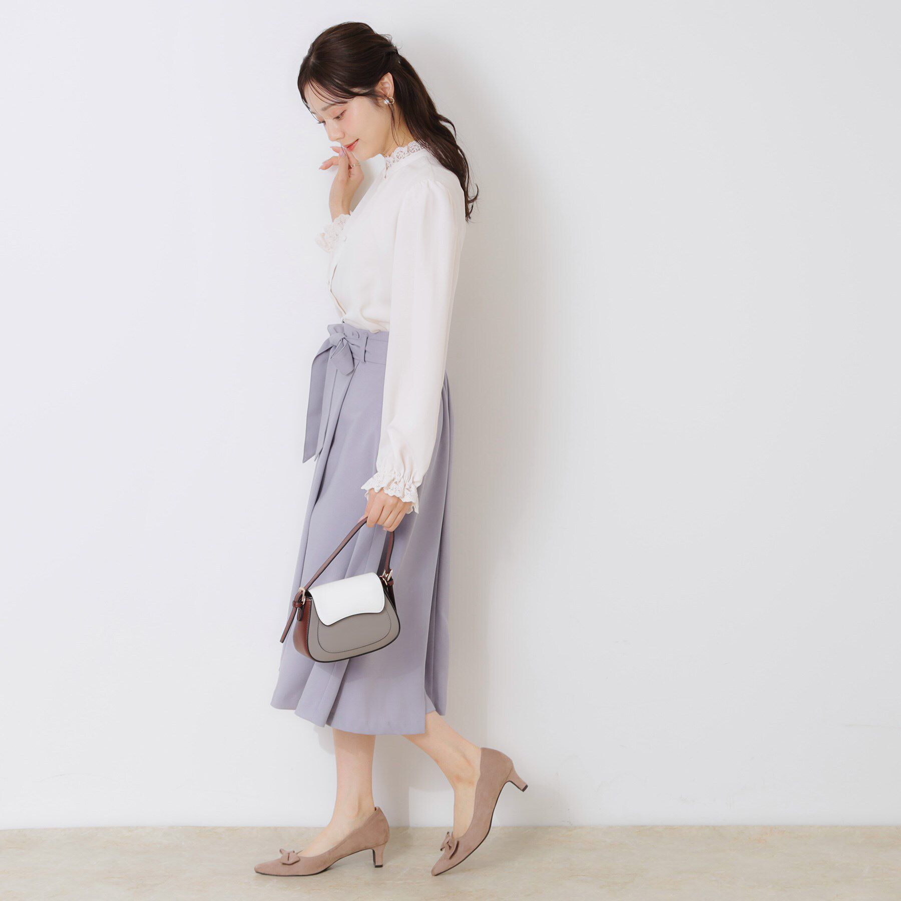 Couture broach「【ほろ甘・大人カワイイ】エンブロレース2WAYブラウス」|シャツ・ブラウス|