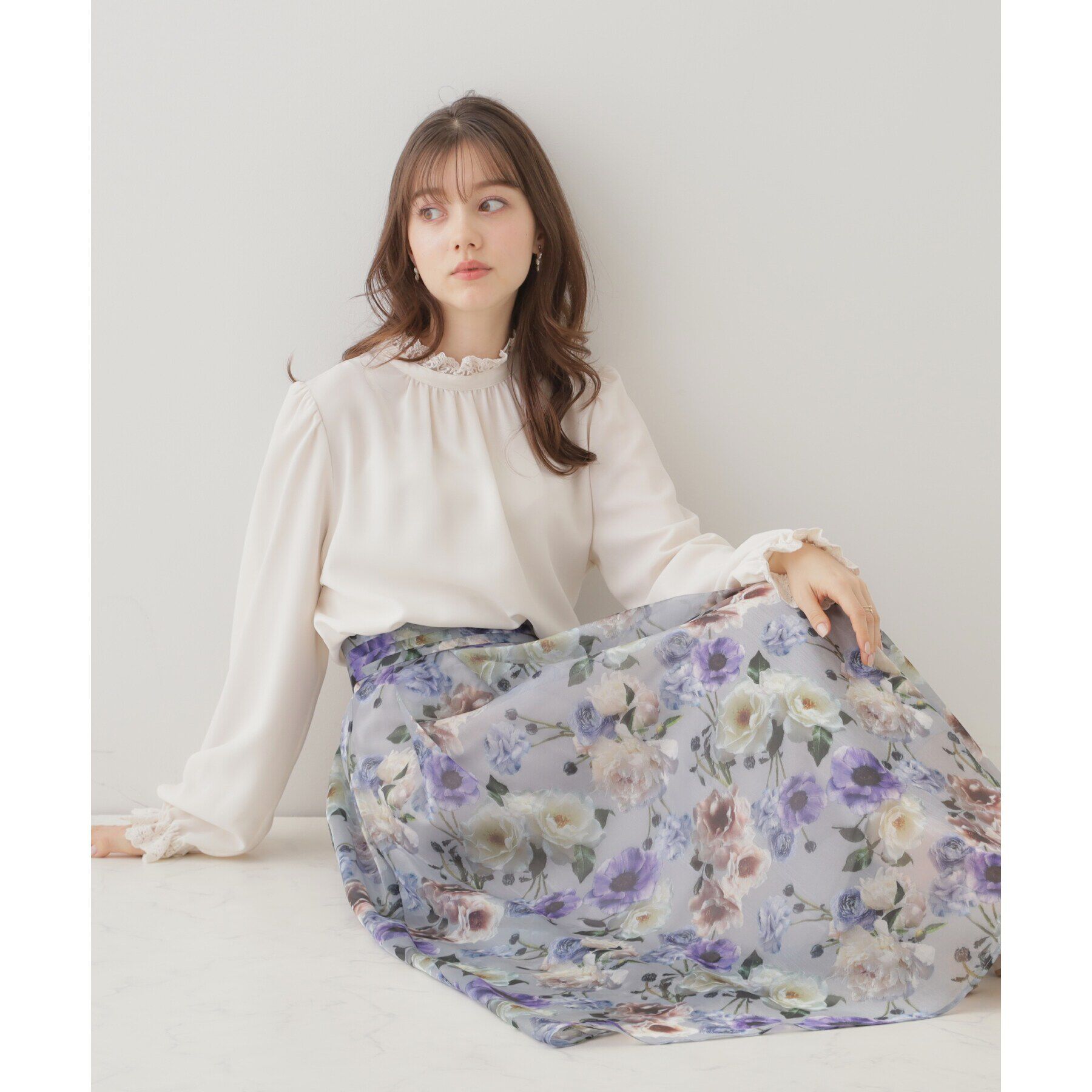 Couture broach「【ほろ甘・大人カワイイ】エンブロレース2WAYブラウス」|シャツ・ブラウス|