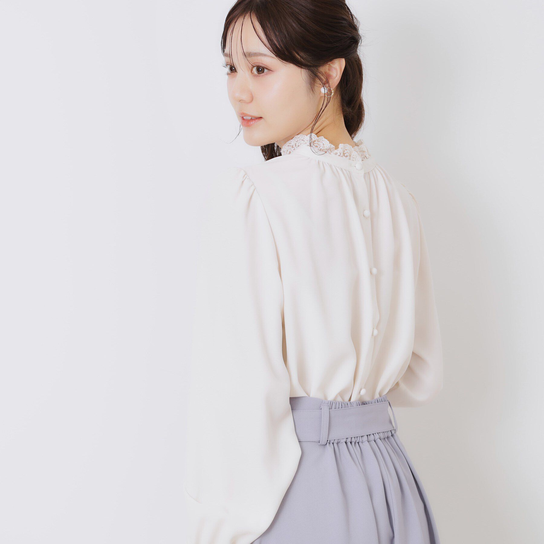 Couture broach「【ほろ甘・大人カワイイ】エンブロレース2WAYブラウス」|シャツ・ブラウス|