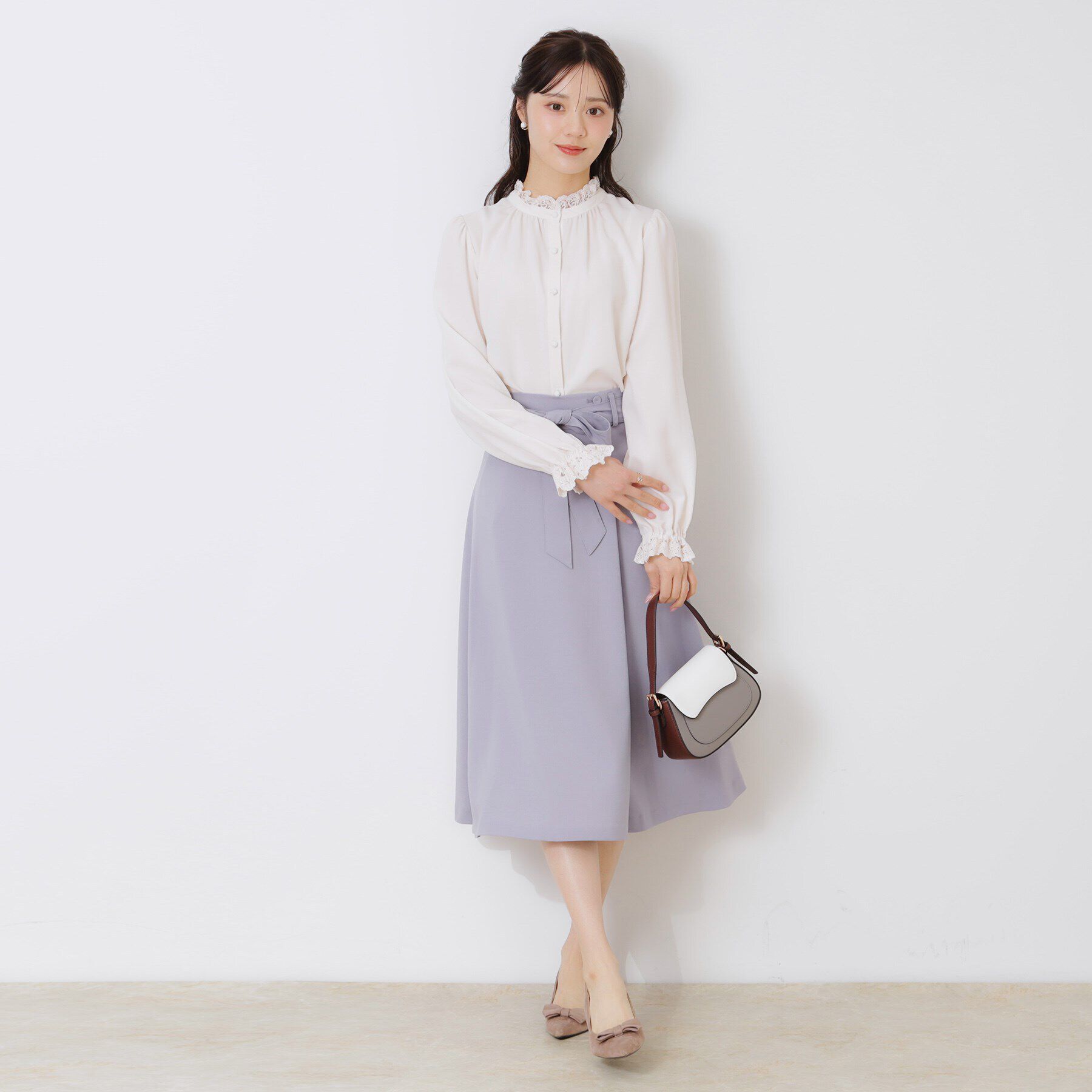 Couture broach「【ほろ甘・大人カワイイ】エンブロレース2WAYブラウス」|シャツ・ブラウス|