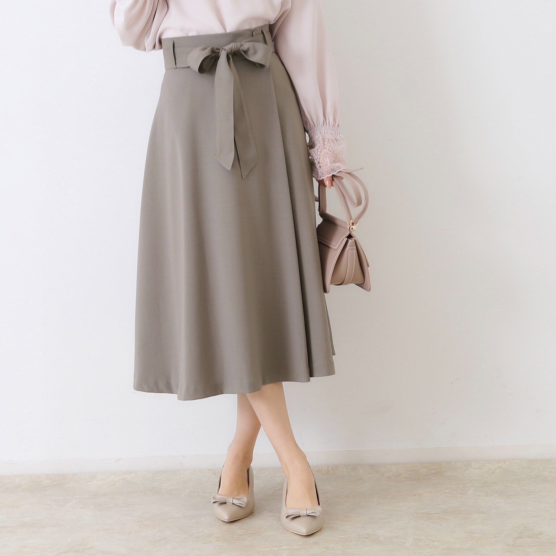 Couture broach「【きれいめ・美脚効果・通勤】ネオシャンブルラップ風スカート」|スカート|