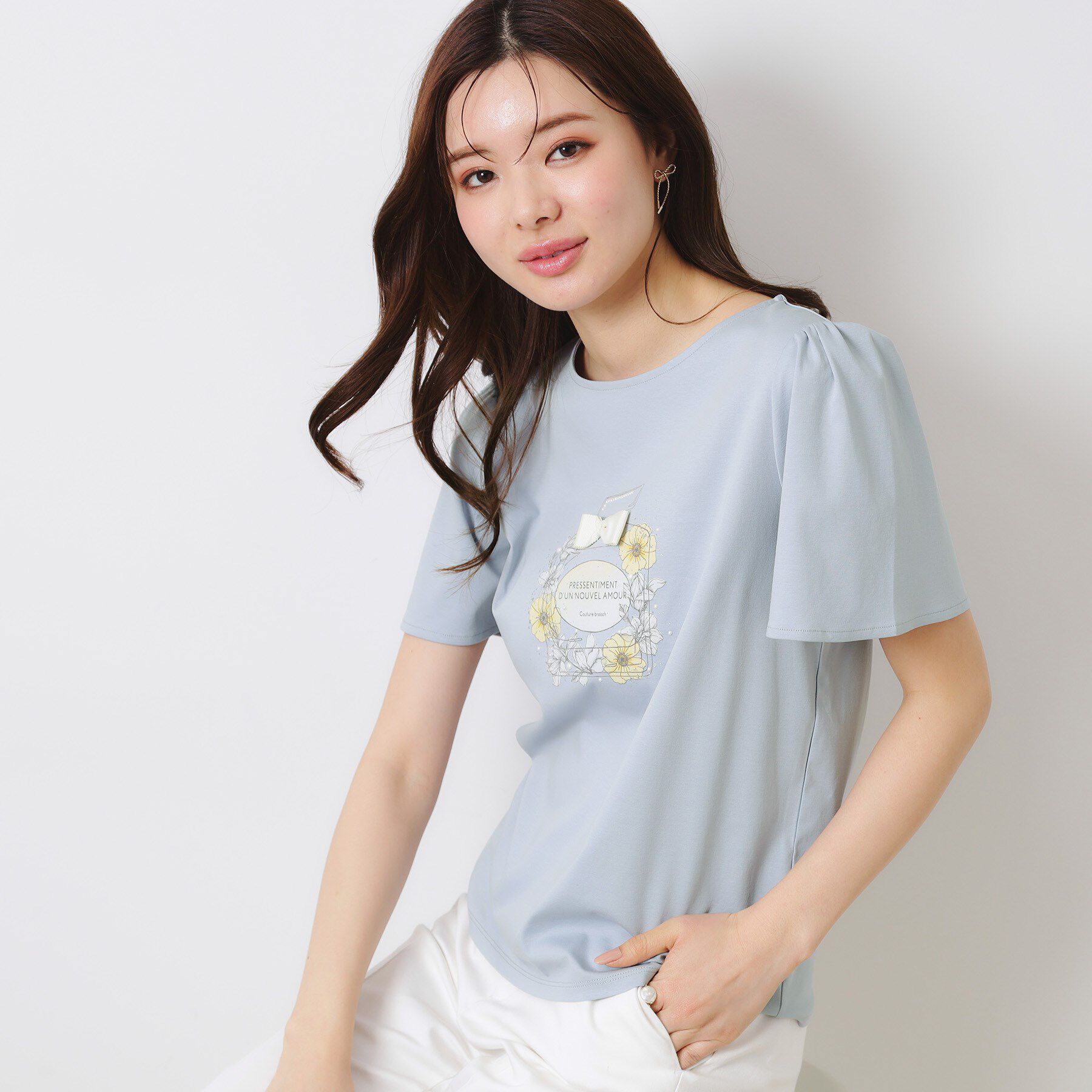 Couture broach「【接触冷感・UVカット】パフュームプリントTシャツ」|Tシャツ・カットソー|