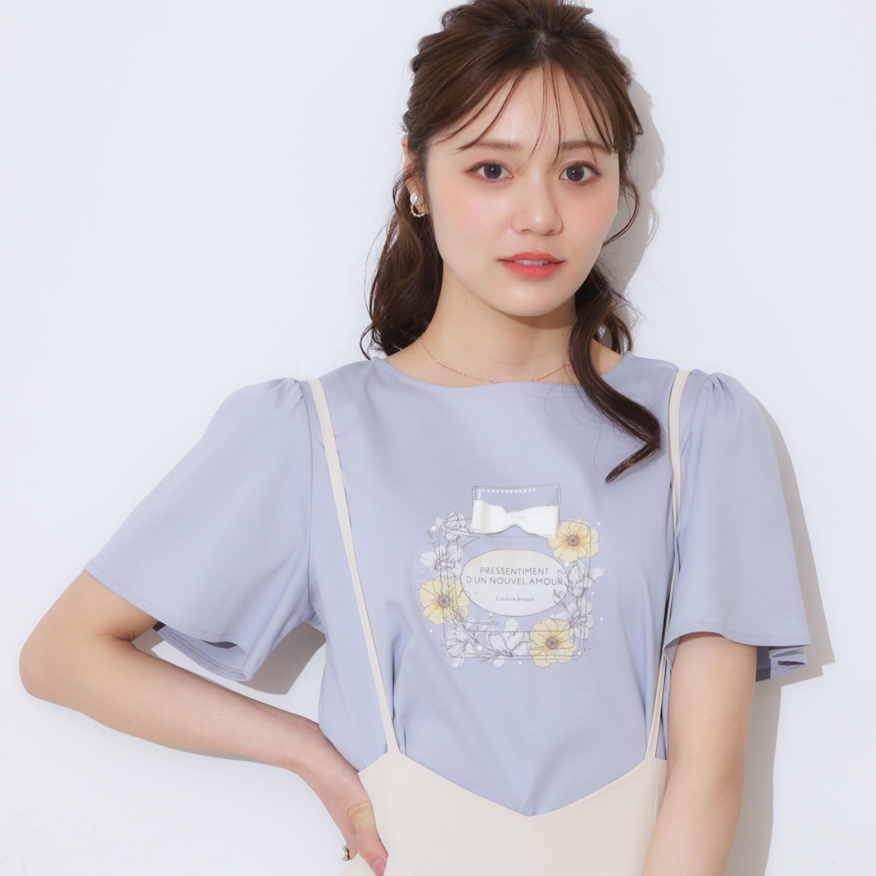 Couture broach「【接触冷感・UVカット】パフュームプリントTシャツ」|Tシャツ・カットソー|
