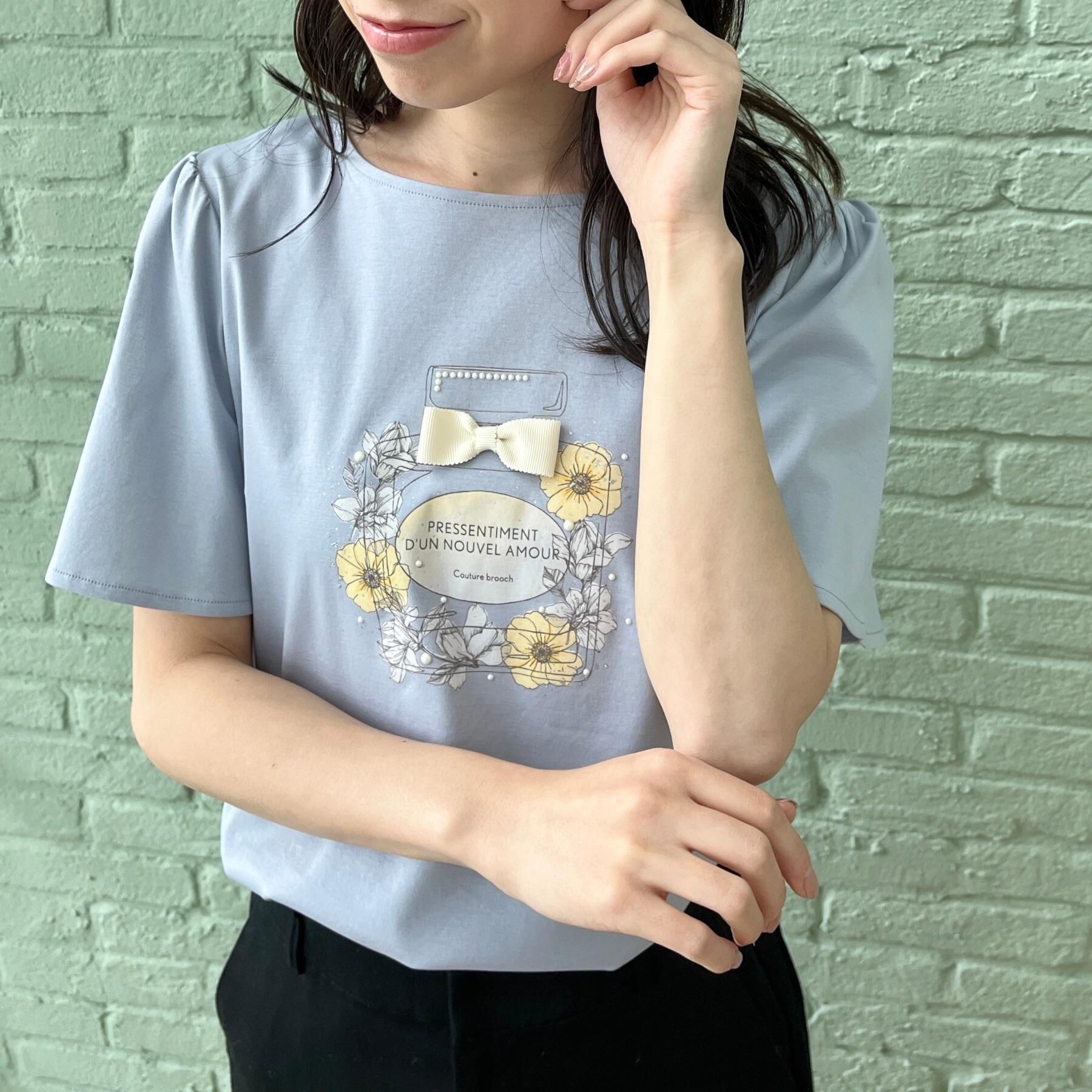 Couture broach「【接触冷感・UVカット】パフュームプリントTシャツ」|Tシャツ・カットソー|