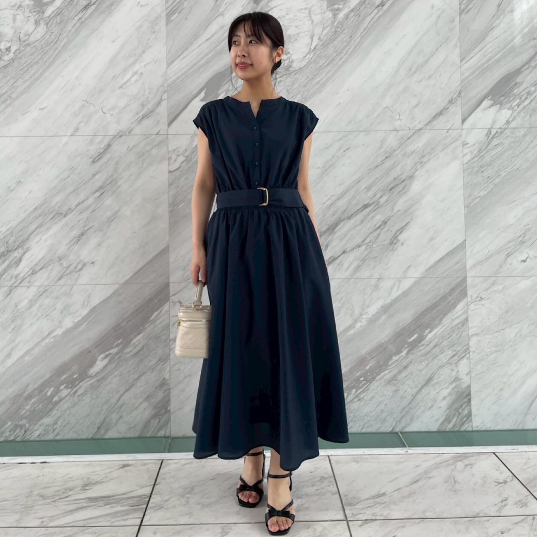 Couture broach「【ドライタッチ・しわになりにくい・通勤】麻調シャツワンピース」|ワンピース|