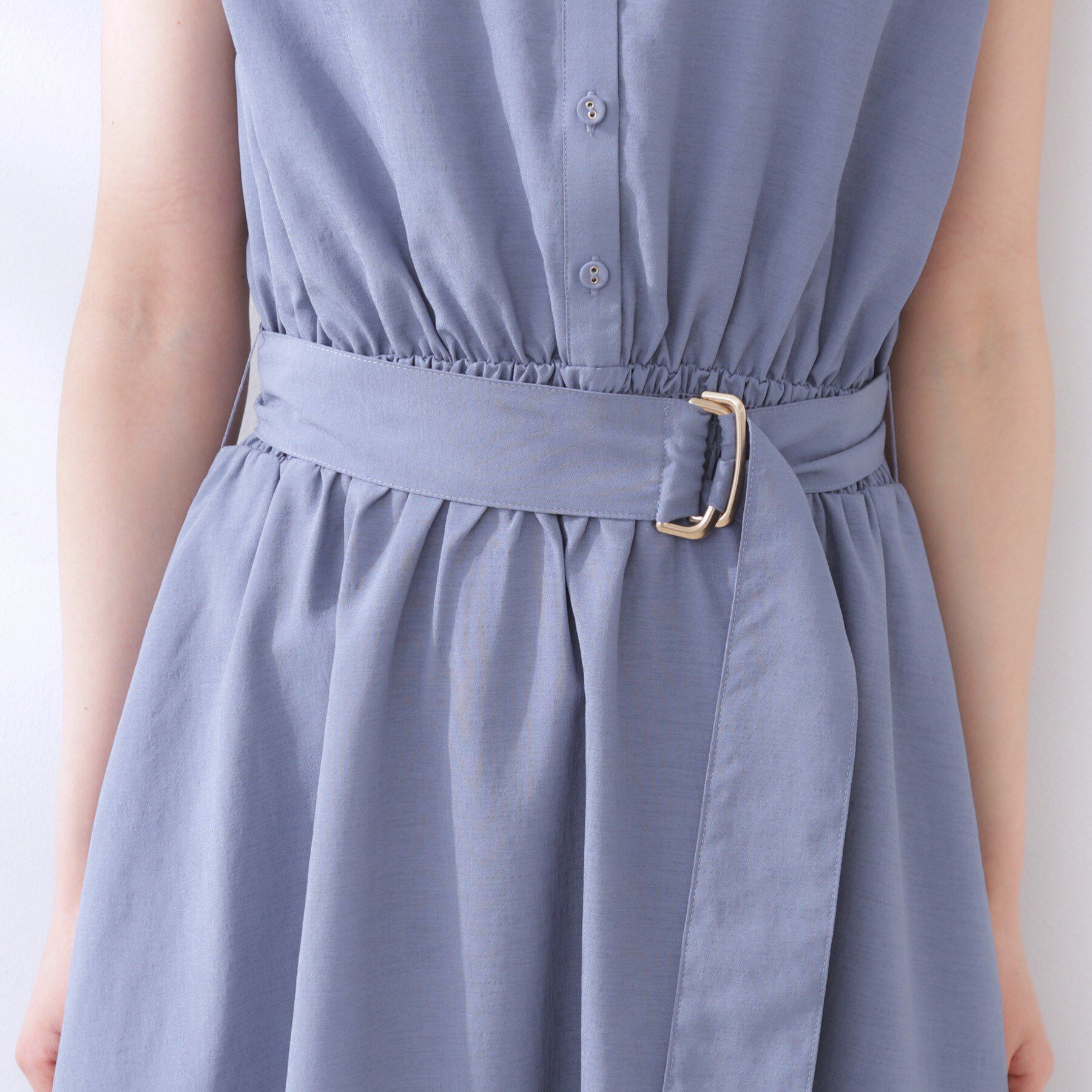 Couture broach「【ドライタッチ・しわになりにくい・通勤】麻調シャツワンピース」|ワンピース|