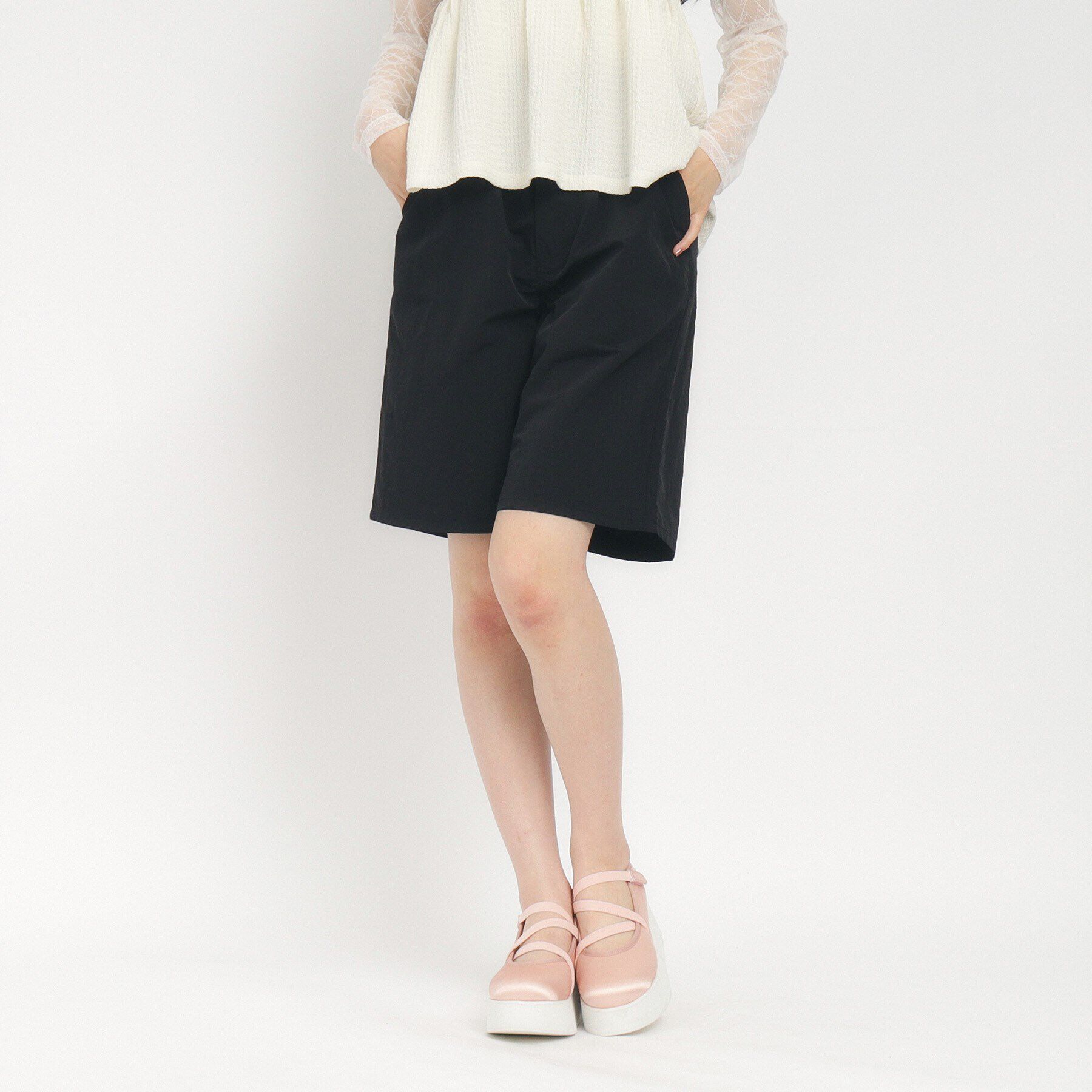 PINK-latte「【130cmあり】さらっと快適 ナイロンハーフパンツ」|その他|