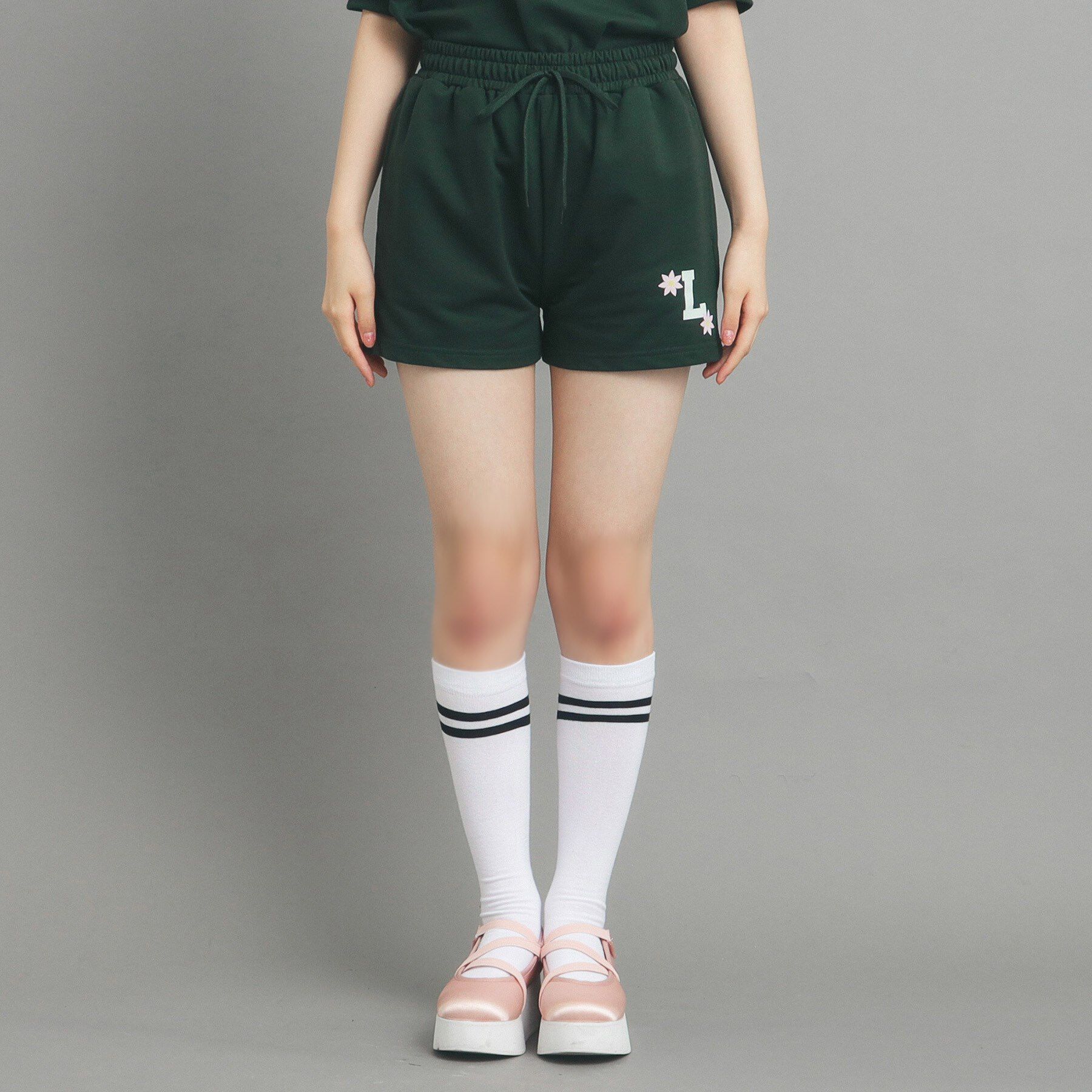 PINK-latte「【130cmあり/セットアイテム】裏毛カレッジプリント」|その他|