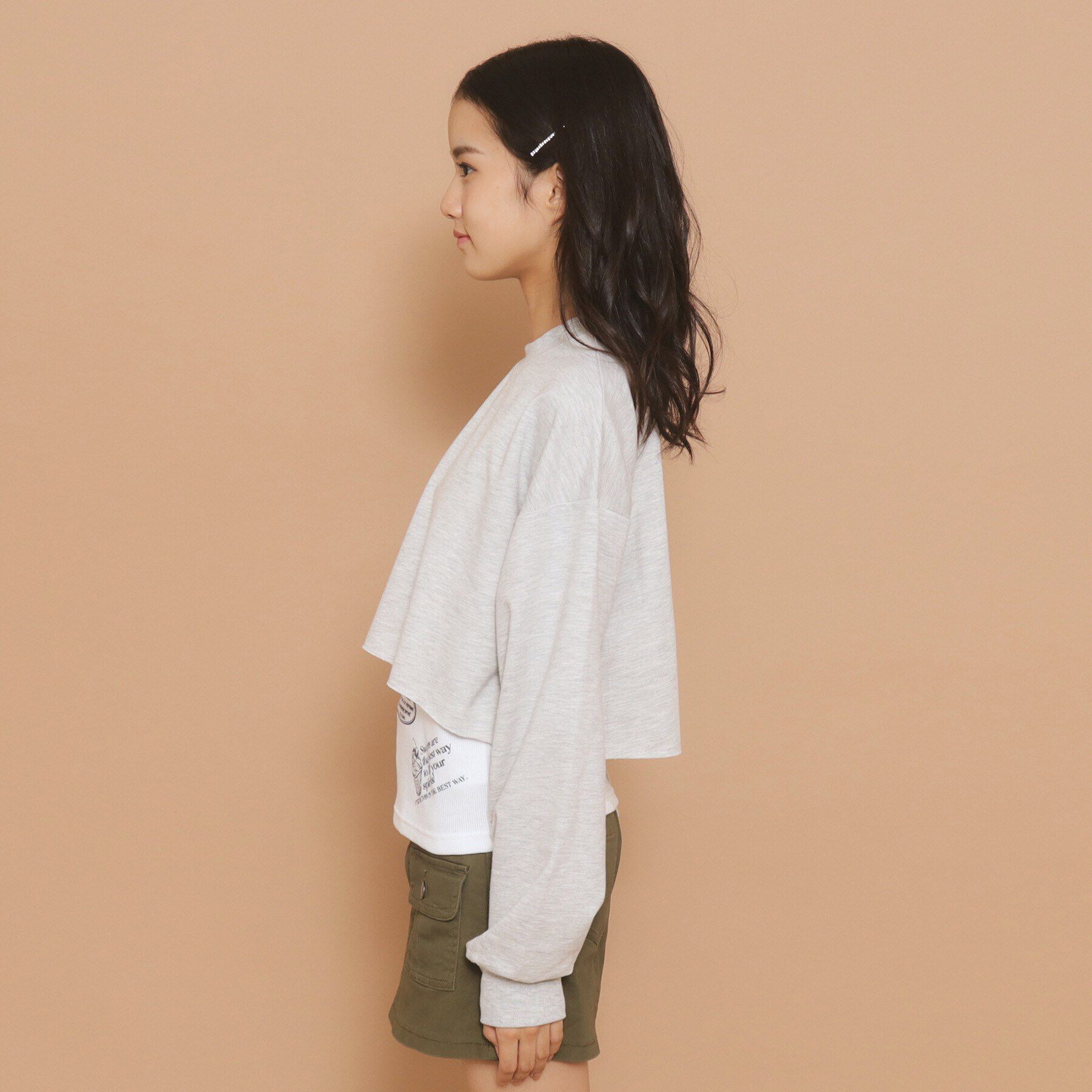 PINK-latte「【130cmあり／セットアイテム】レイヤード トップス」|その他|