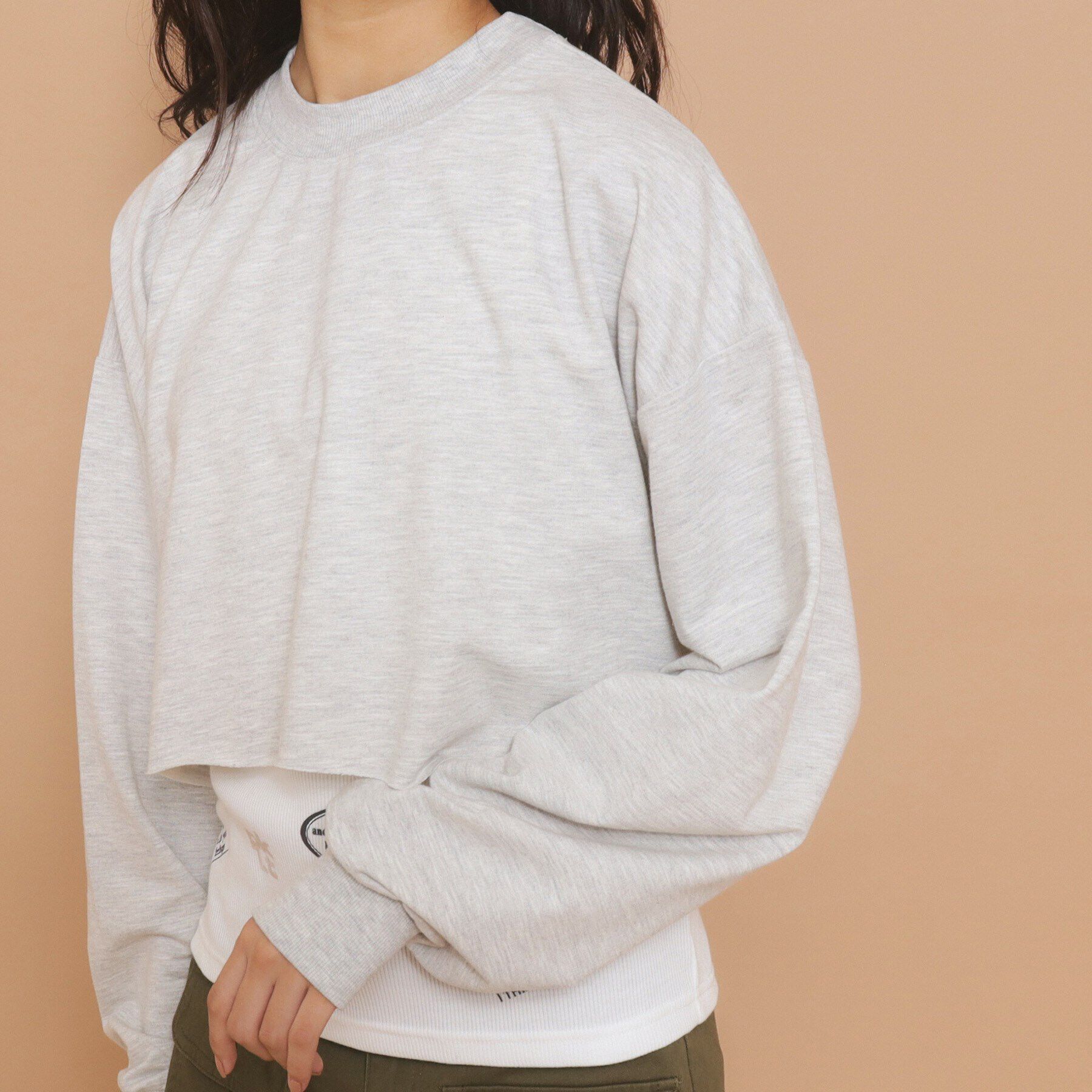 PINK-latte「【130cmあり／セットアイテム】レイヤード トップス」|その他|