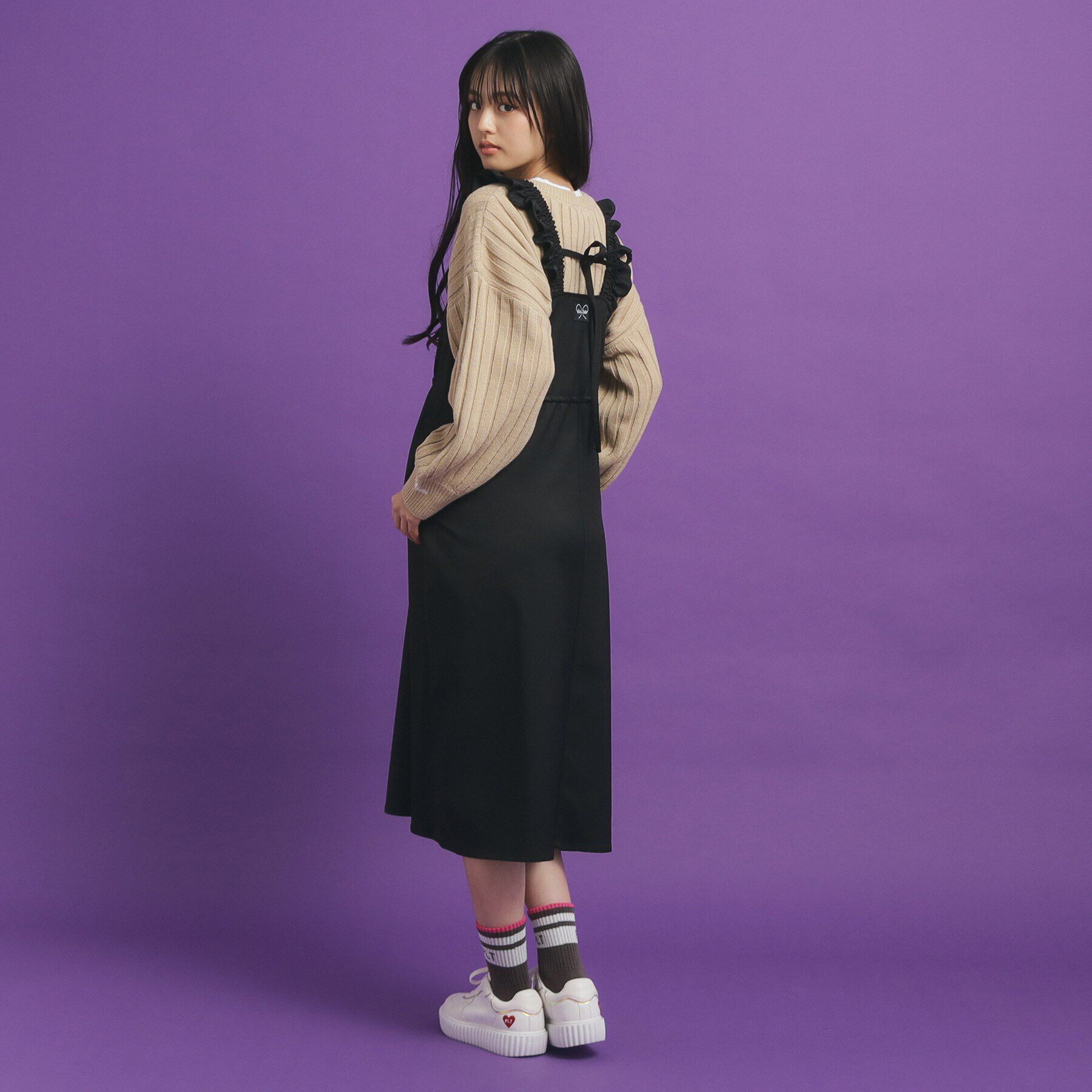 PINK-latte「肩フリルジャンスカ」|ワンピース|