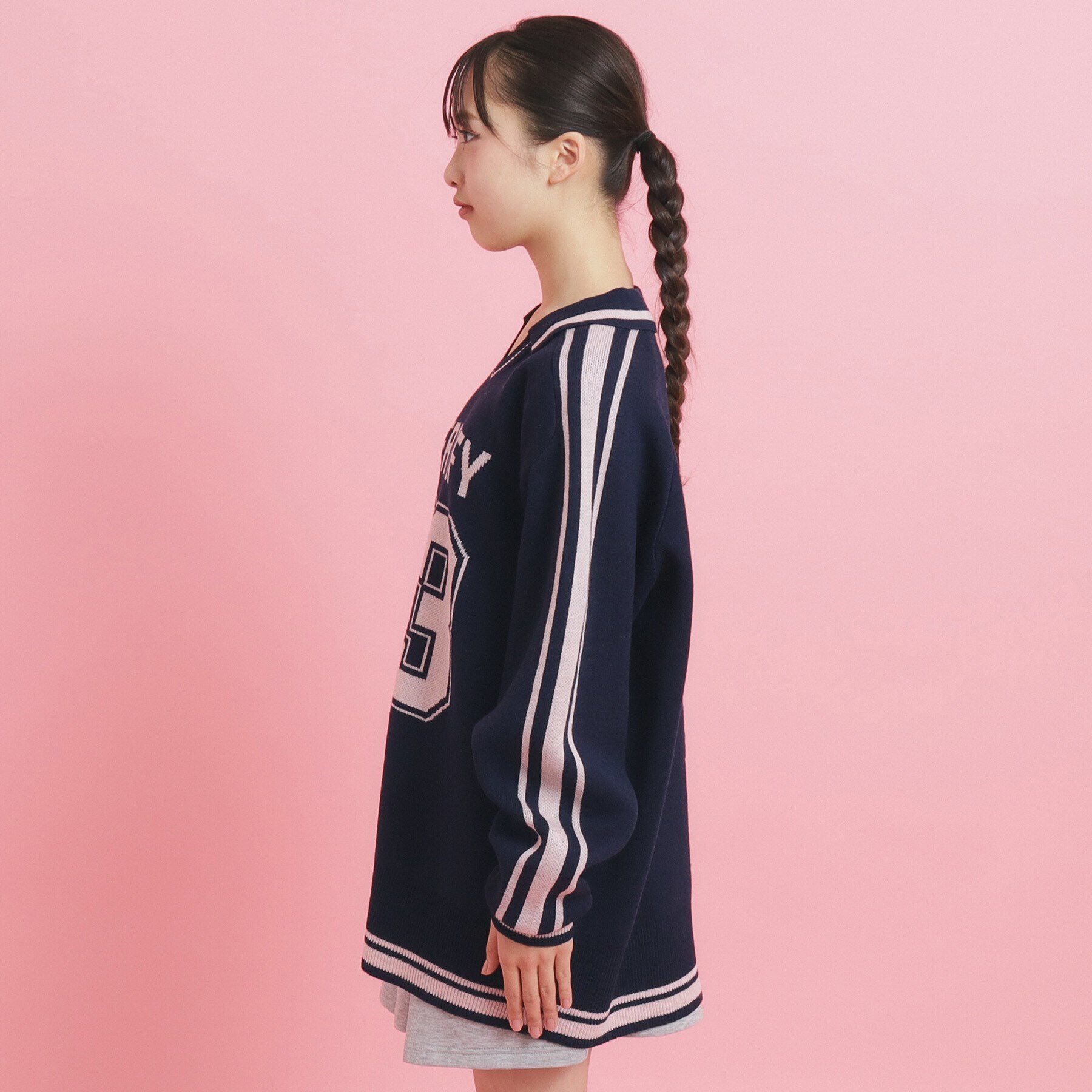 PINK-latte「【ブロークコア】ユニフォームスタイルニット」|ニット・セーター|