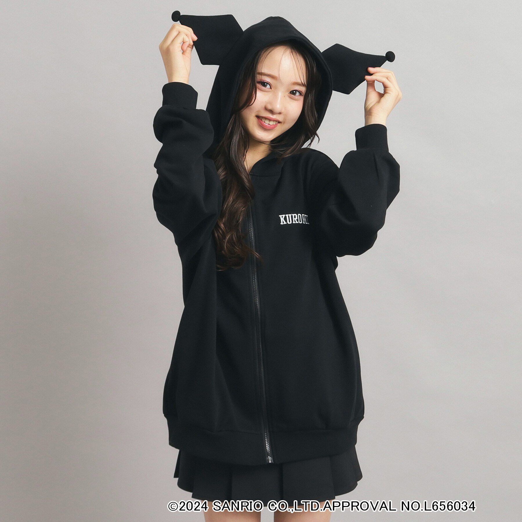 PINK-latte「【サンリオキャラクターズコラボ】耳付きフードパーカー」|パーカー|