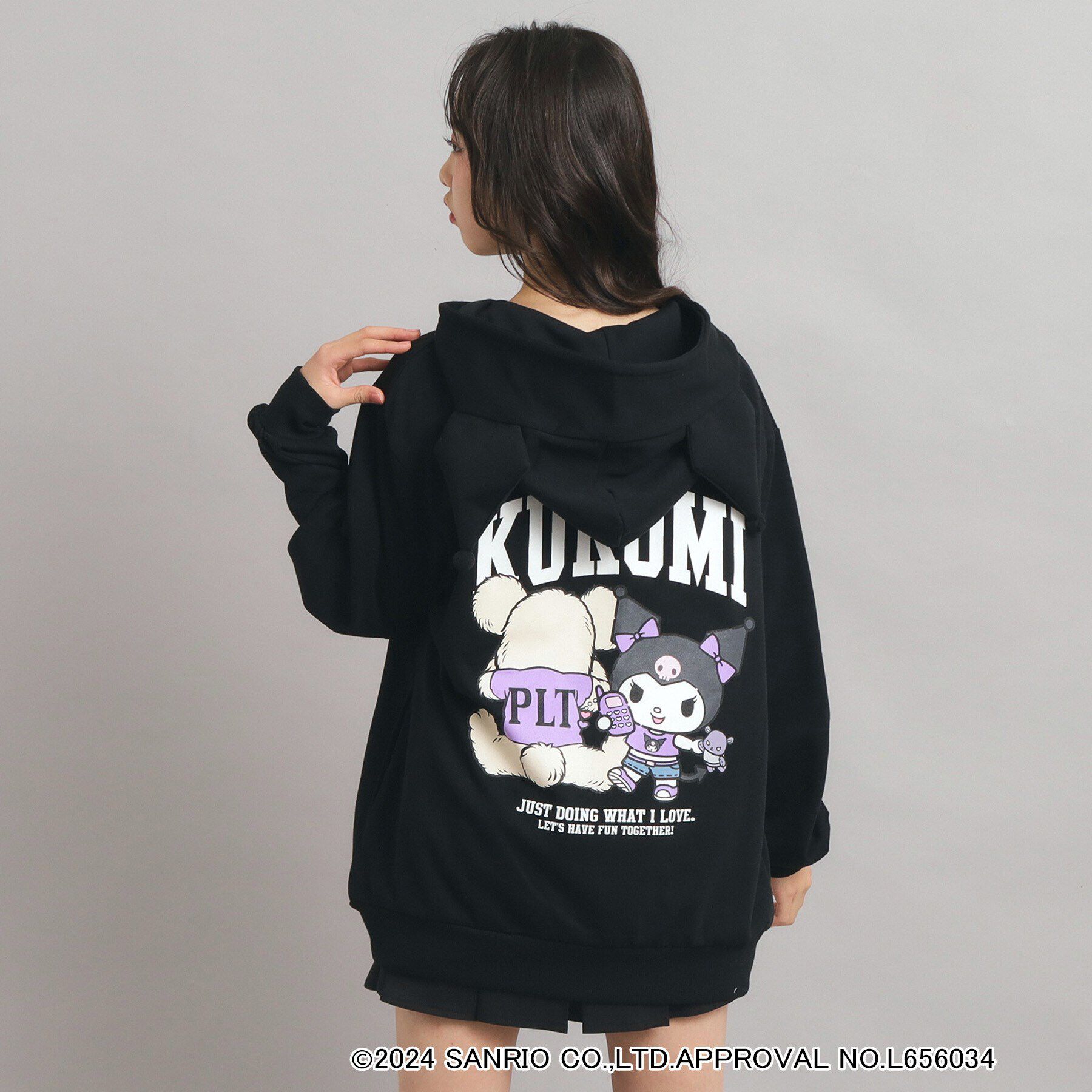 PINK-latte「【サンリオキャラクターズコラボ】耳付きフードパーカー」|パーカー|