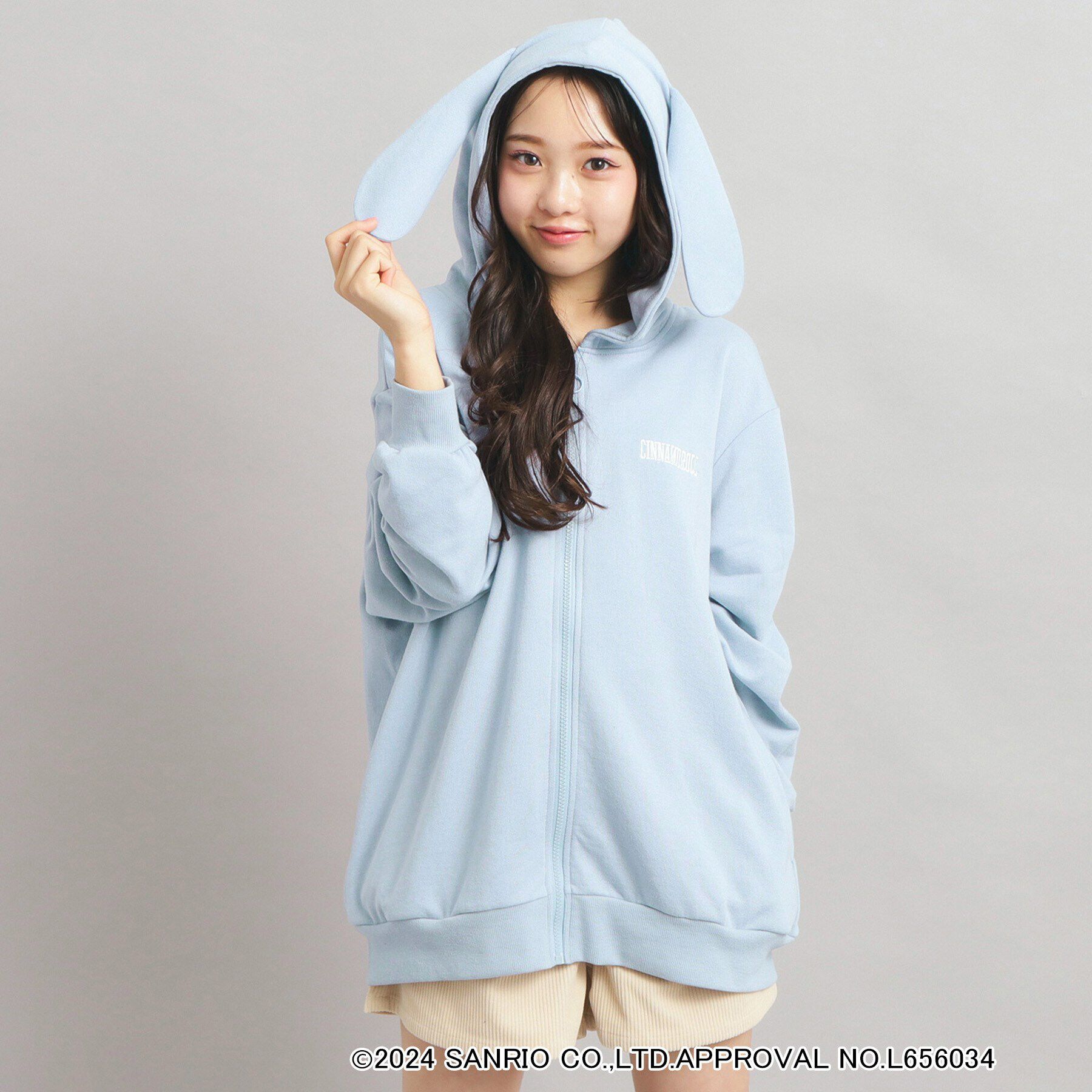 PINK-latte「【サンリオキャラクターズコラボ】耳付きフードパーカー」|パーカー|