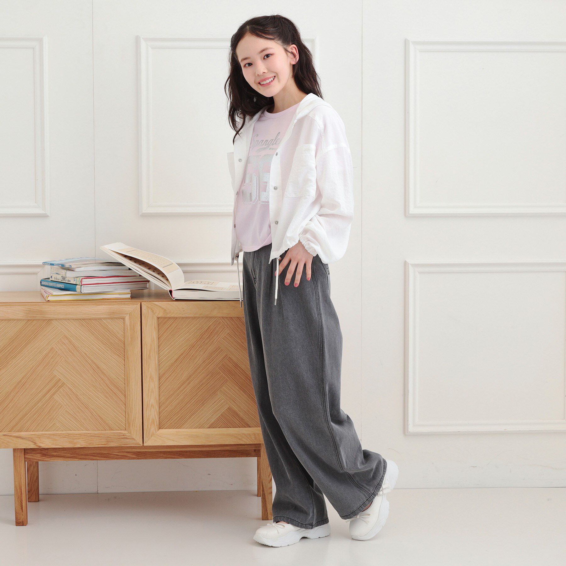 PINK-latte「ショート丈ブルゾン」|ブルゾン・スタジャン|