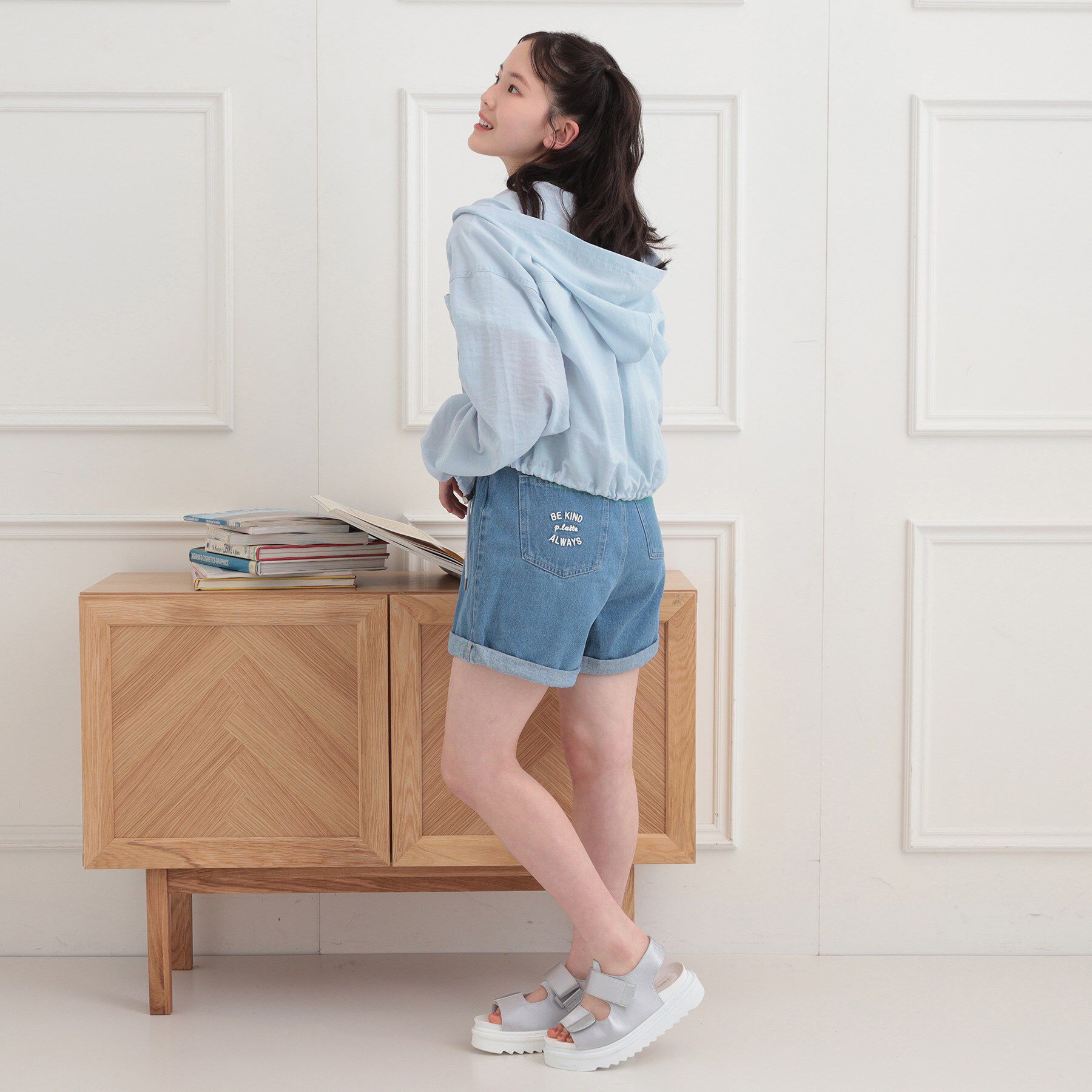 PINK-latte「ショート丈ブルゾン」|ブルゾン・スタジャン|