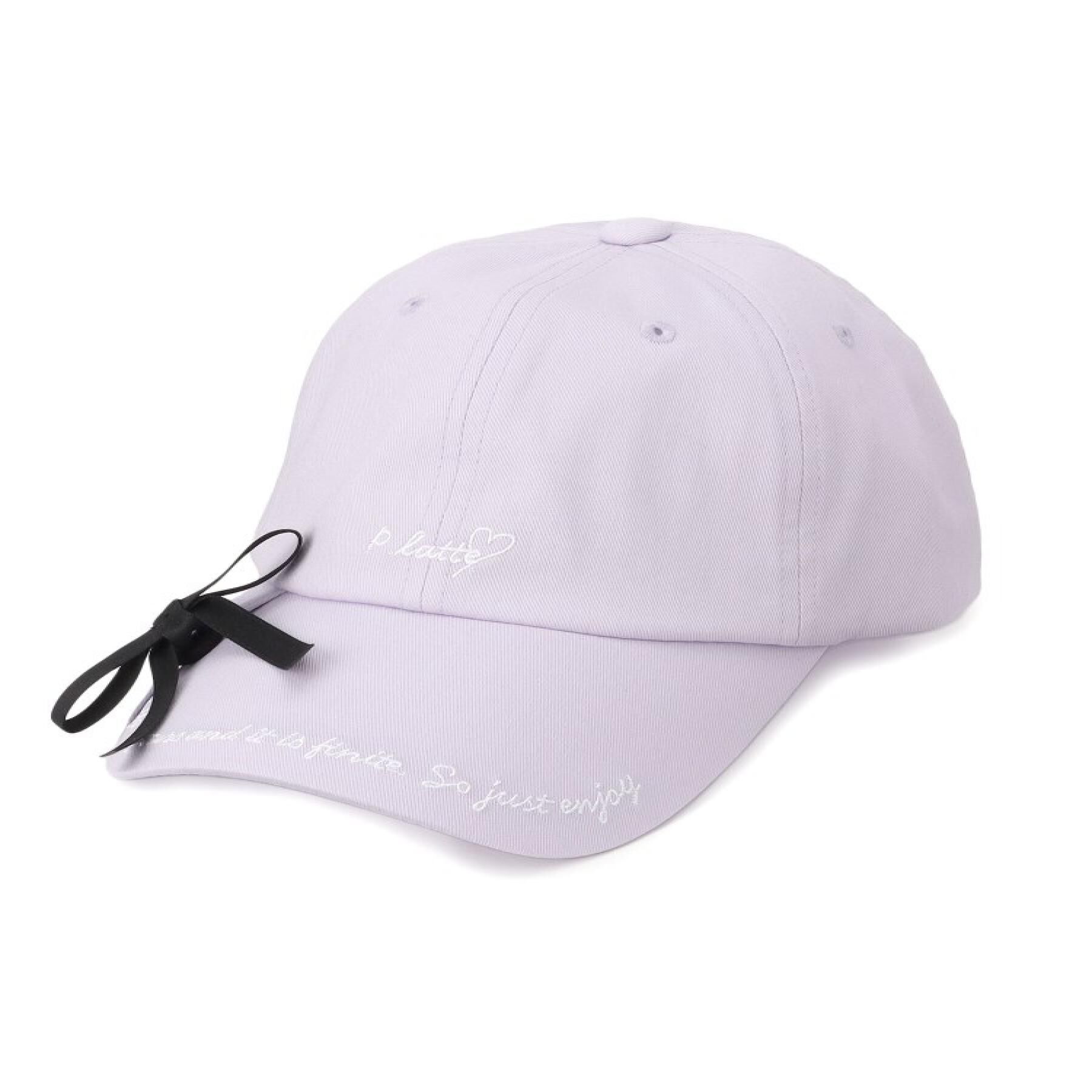 PINK-latte「【リボンゴム付き】刺繍キャップ」|キャップ・キャスケット|