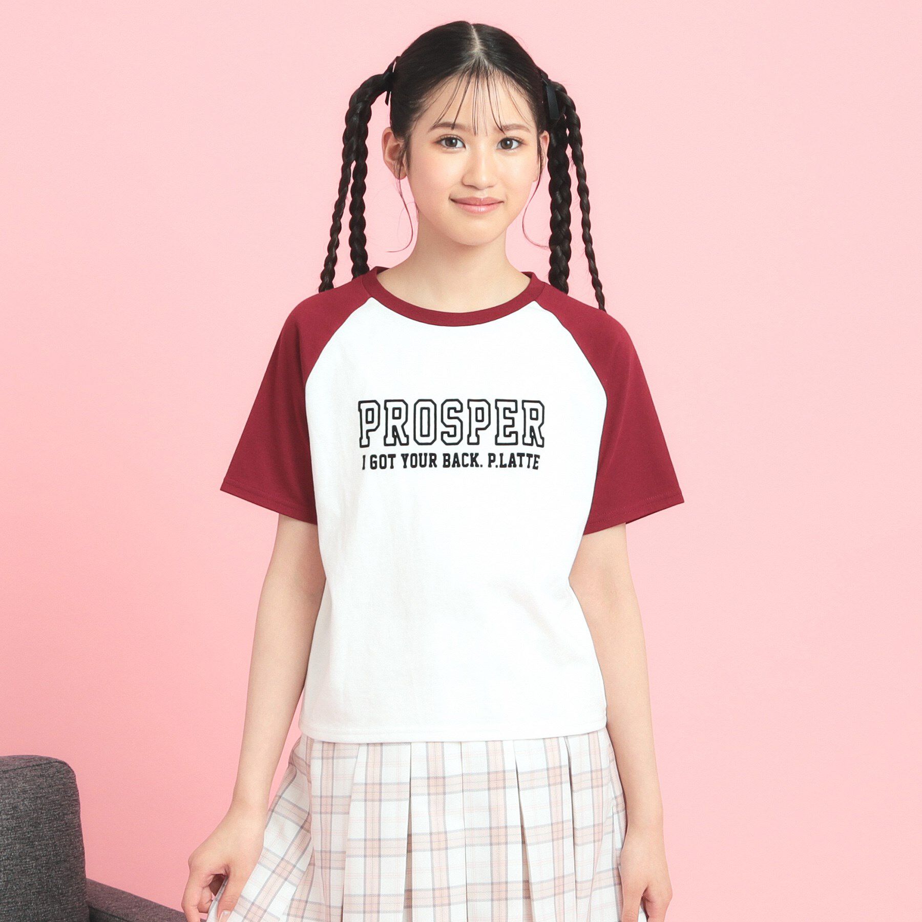 PINK-latte「ラグランTシャツ」|Tシャツ・カットソー|