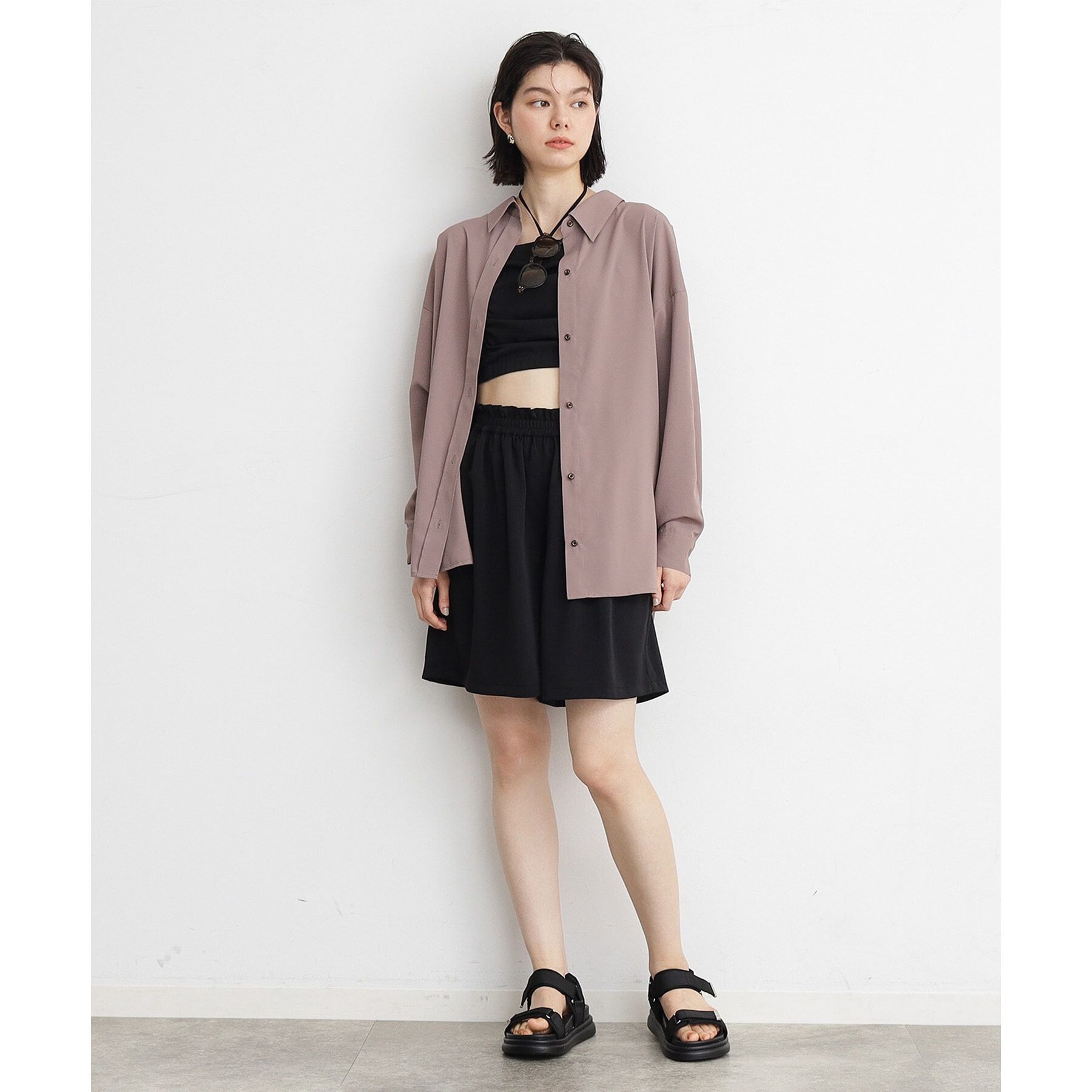 THE SHOP TK「【ラッシュガード/接触冷感/撥水/UVケア/洗える】MIZUGIWA_ラッシュガードシャツ」|シャツ・ブラウス|