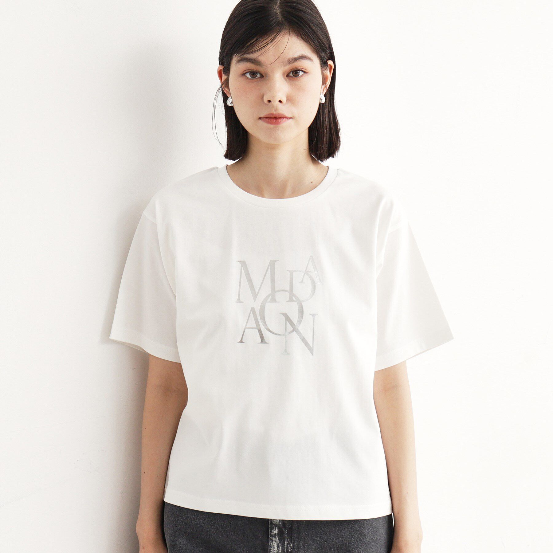 THE SHOP TK「箔プリントロゴTシャツ【洗える】」|Tシャツ・カットソー|