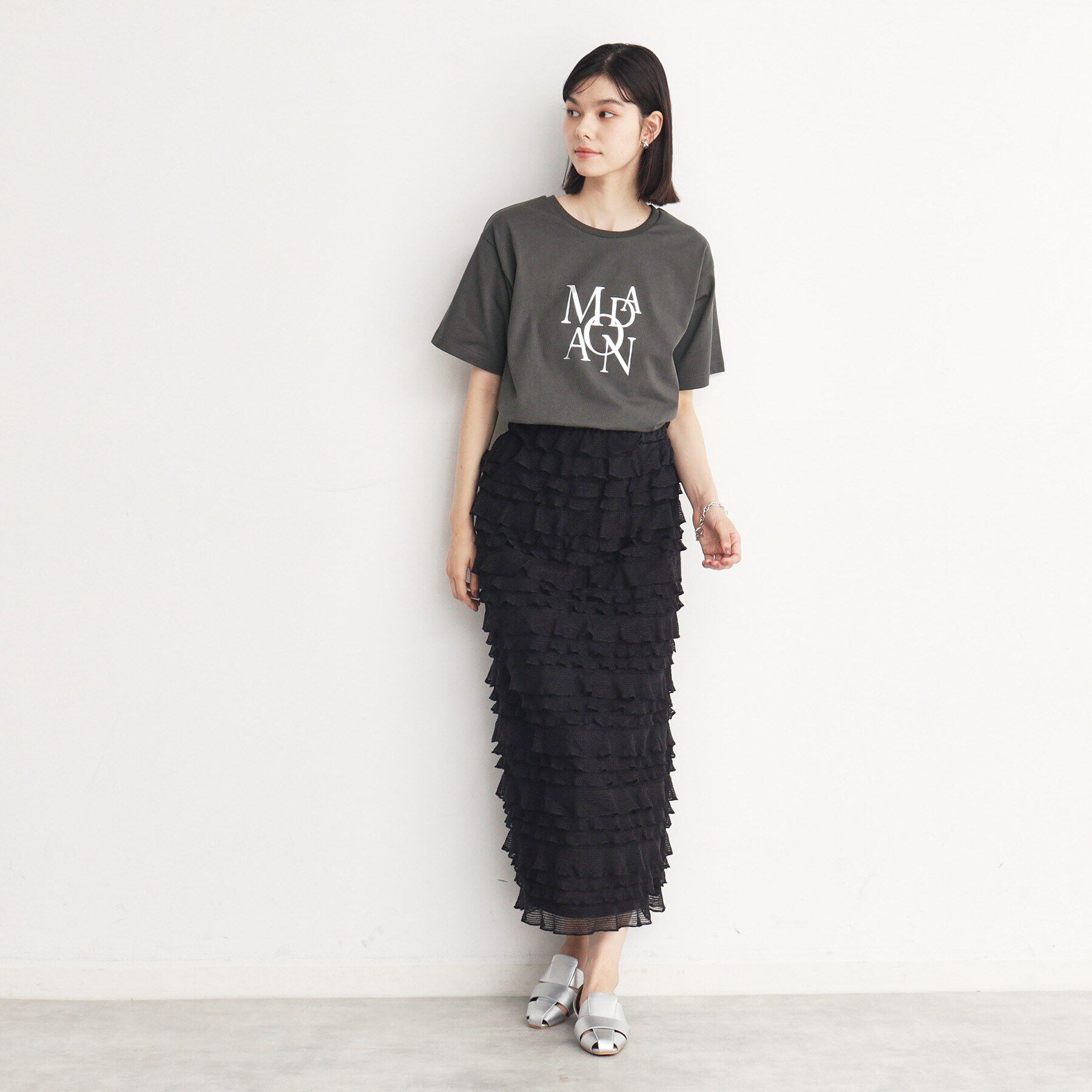 THE SHOP TK「箔プリントロゴTシャツ【洗える】」|Tシャツ・カットソー|