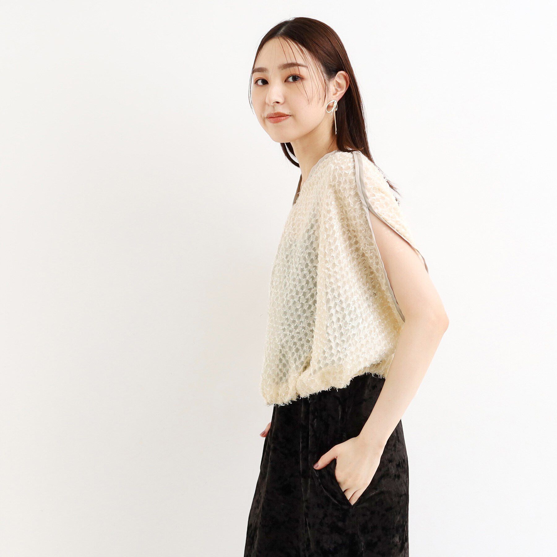 THE SHOP TK「ジャカードバルーンブラウス【洗える】」|シャツ・ブラウス|