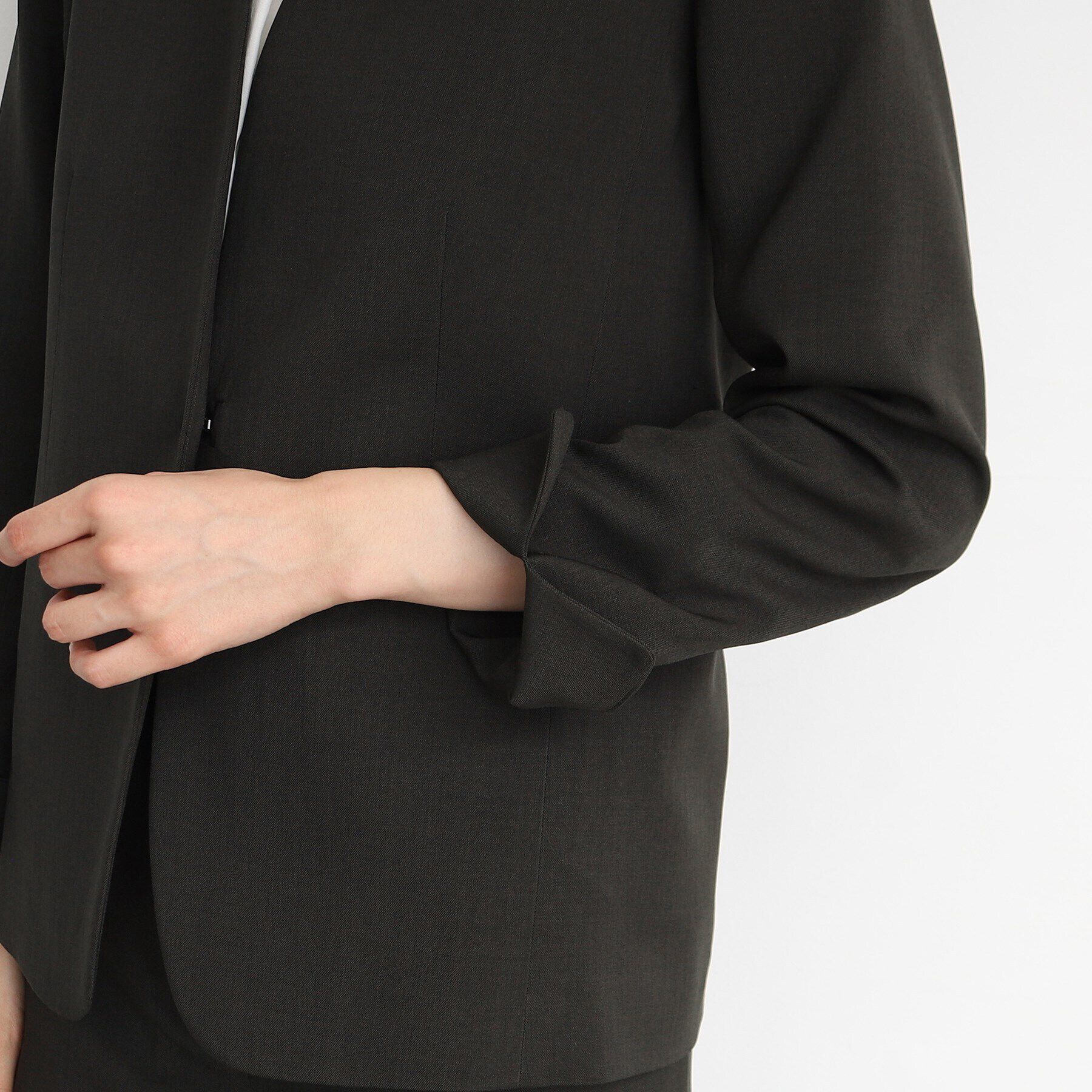 THE SHOP TK「【セットアップ可】シャークスキンノーカラージャケット」|ノーカラージャケット|