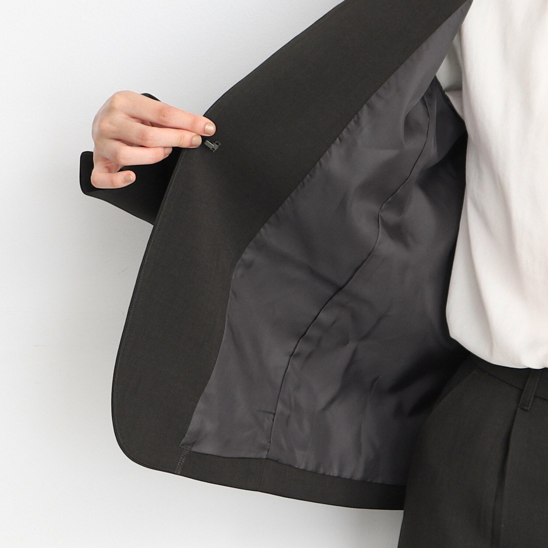 THE SHOP TK「【セットアップ可】シャークスキンノーカラージャケット」|ノーカラージャケット|