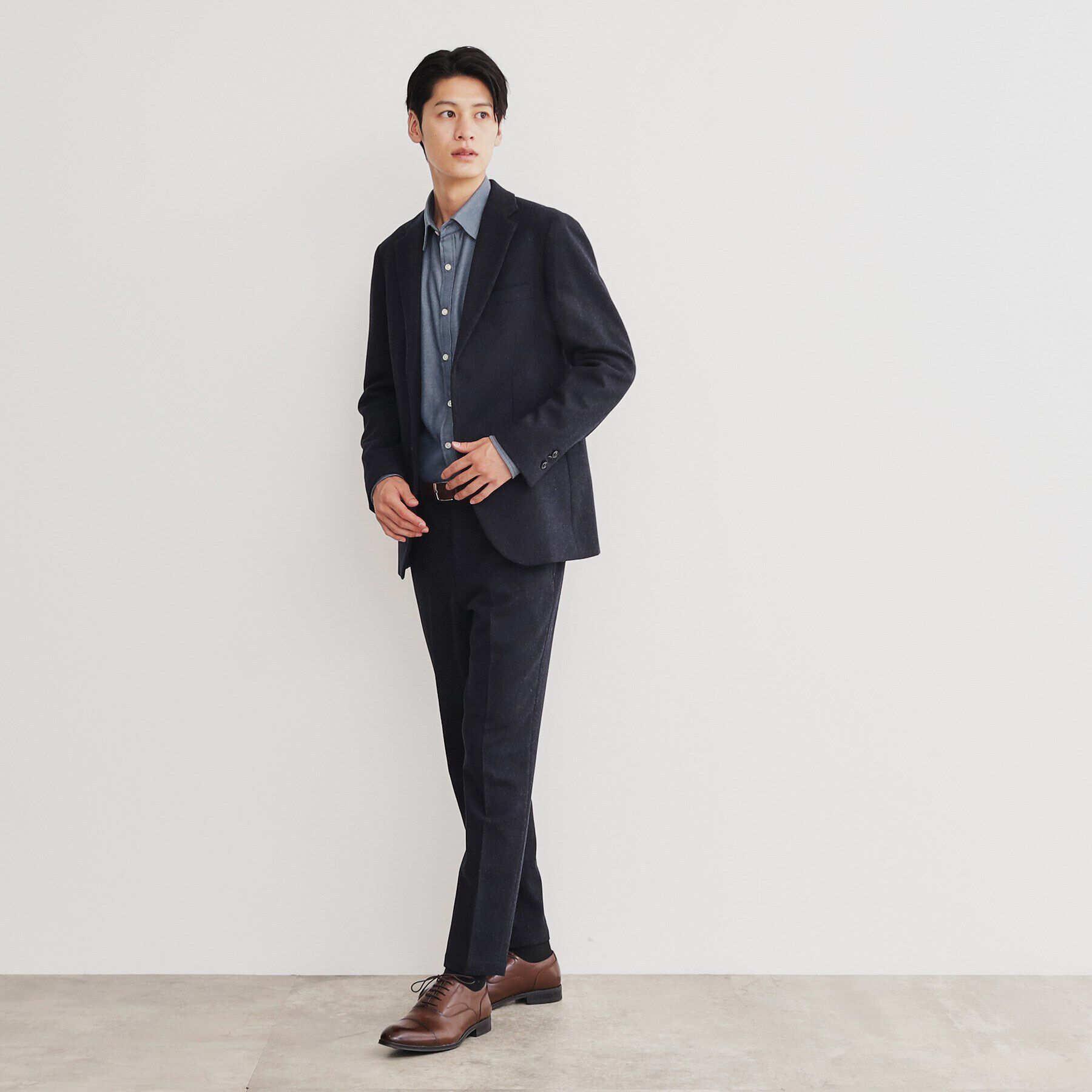 THE SHOP TK「カシミヤ混ピンヘッドジャケット【セットアップ可/ビジネス対応】」|テーラードジャケット|