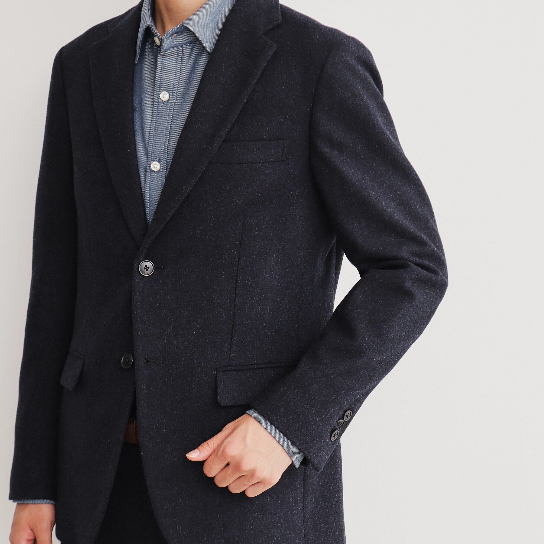 THE SHOP TK「カシミヤ混ピンヘッドジャケット【セットアップ可/ビジネス対応】」|テーラードジャケット|