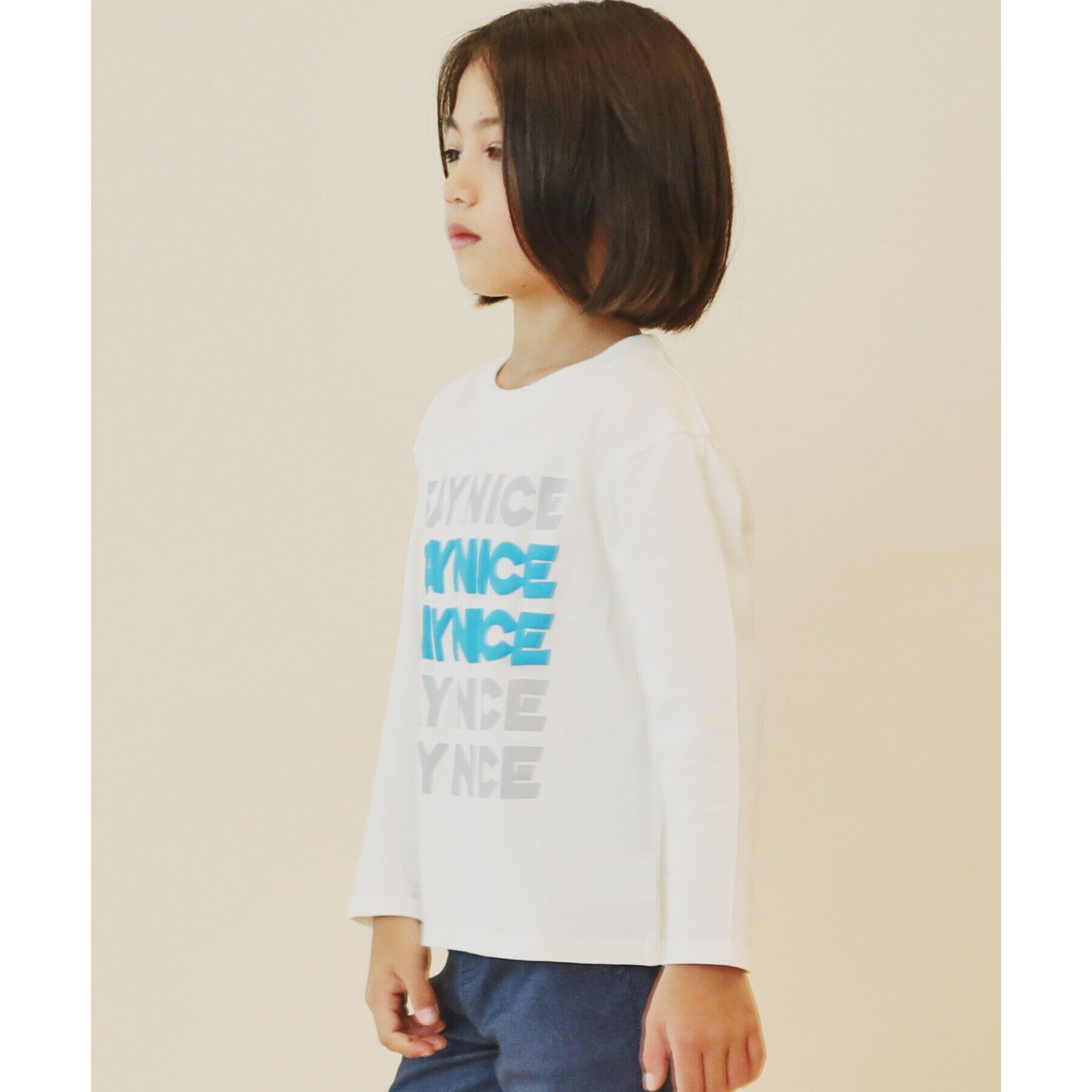 THE SHOP TK「【110-130】オーガビッツコットン長袖Tシャツ/洗濯機OK」|Tシャツ・カットソー|