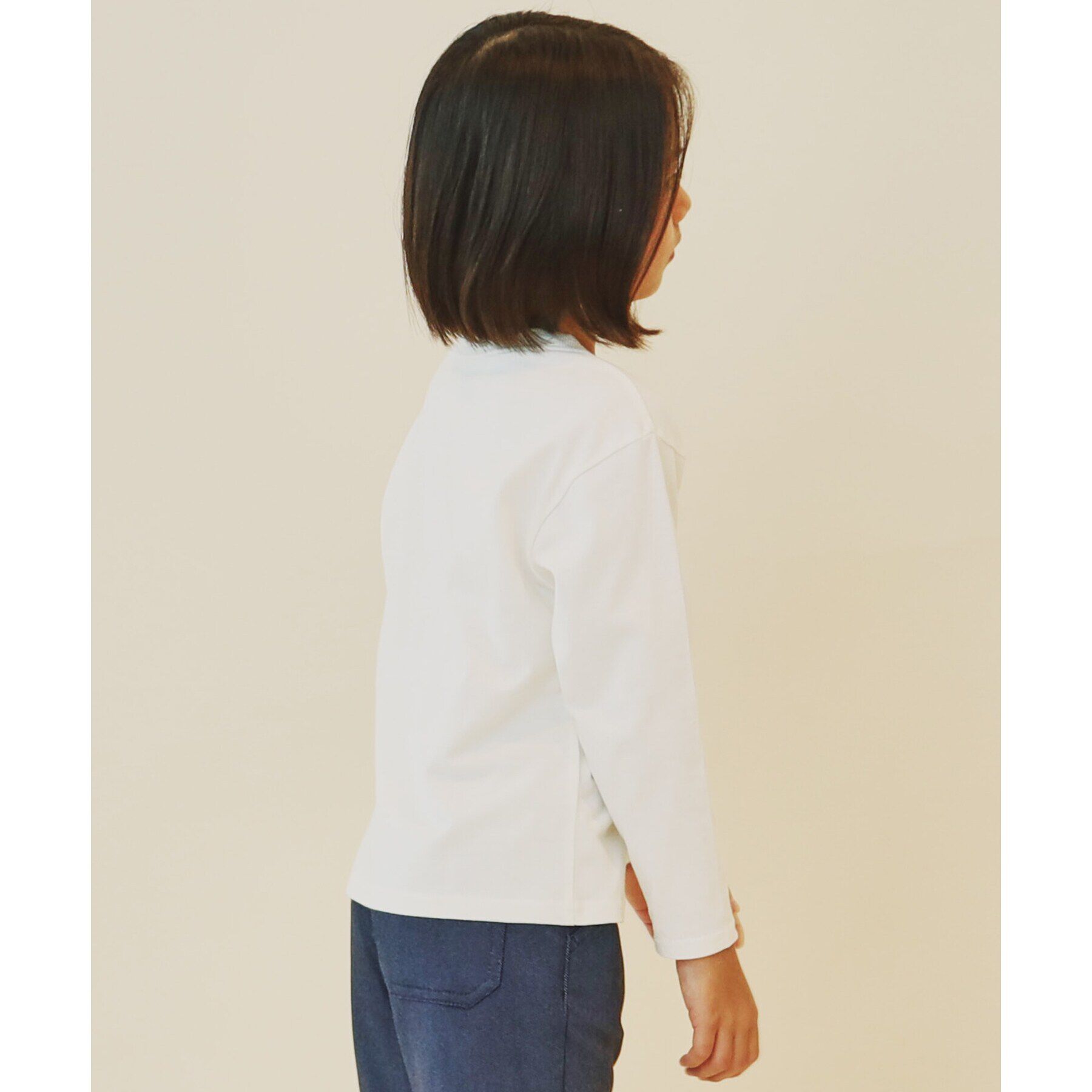 THE SHOP TK「【110-130】オーガビッツコットン長袖Tシャツ/洗濯機OK」|Tシャツ・カットソー|