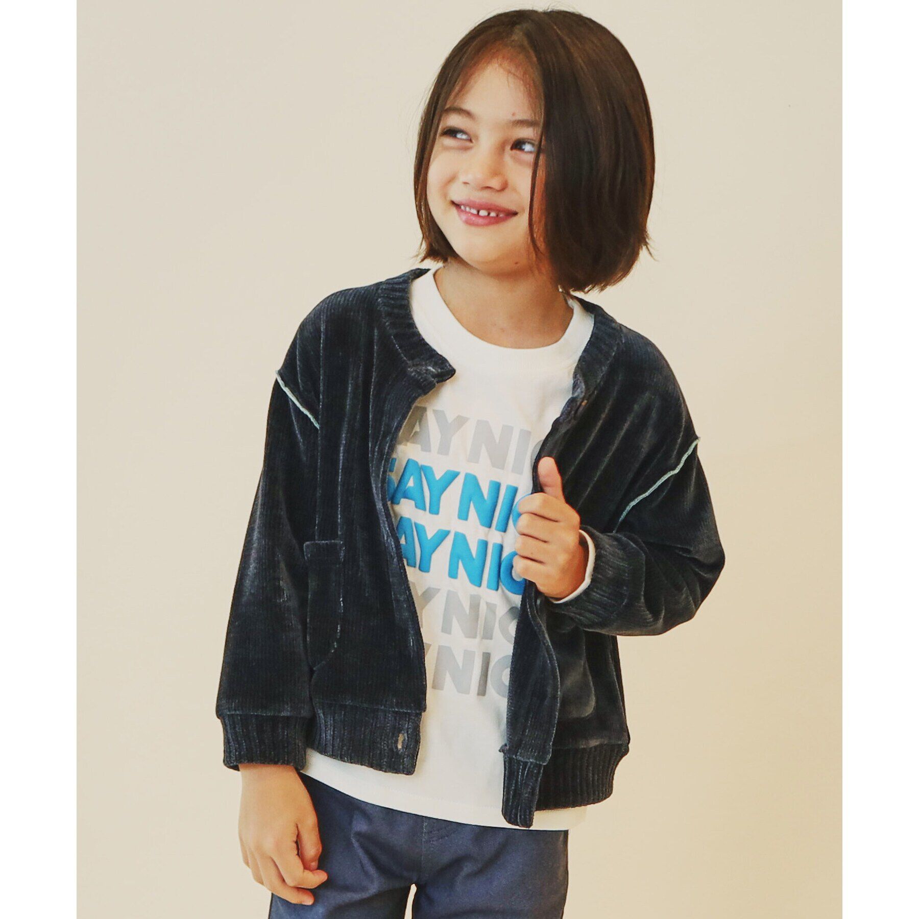 THE SHOP TK「【110-130】オーガビッツコットン長袖Tシャツ/洗濯機OK」|Tシャツ・カットソー|