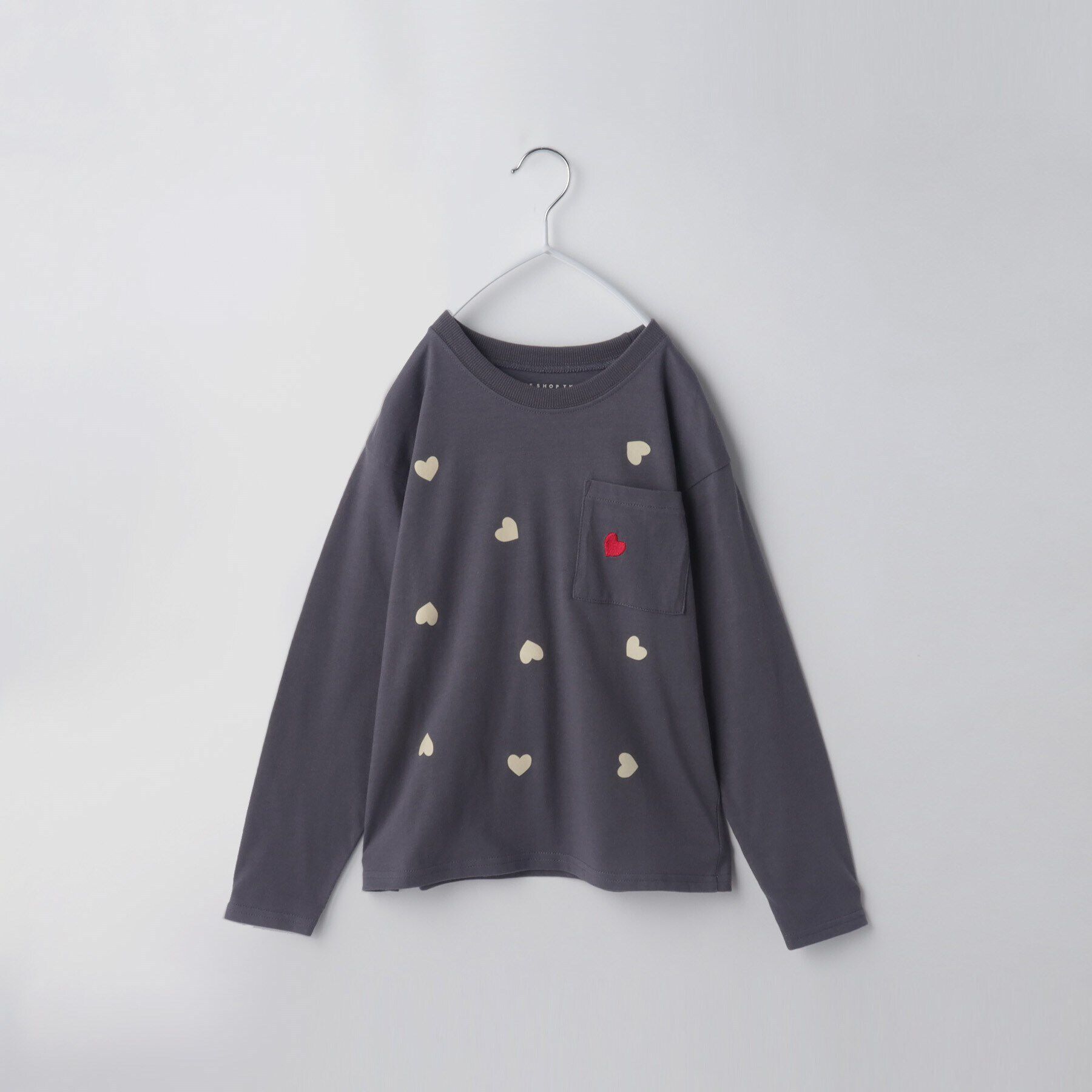 THE SHOP TK「【110-130】オーガビッツコットン長袖Tシャツ/洗濯機OK」|Tシャツ・カットソー|スミクロ(118)