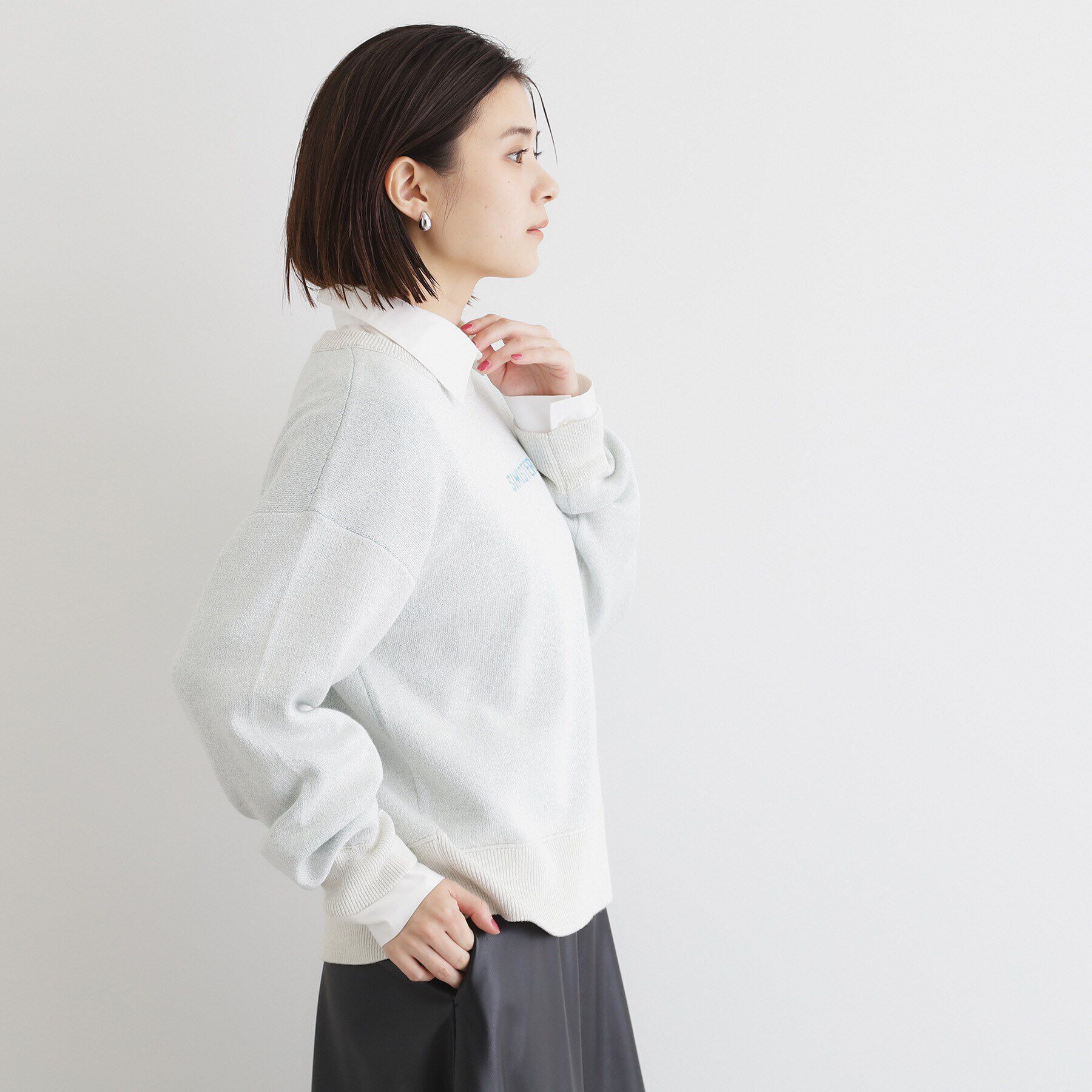 THE SHOP TK「ラメジャカードロゴニット」|ニット・セーター|