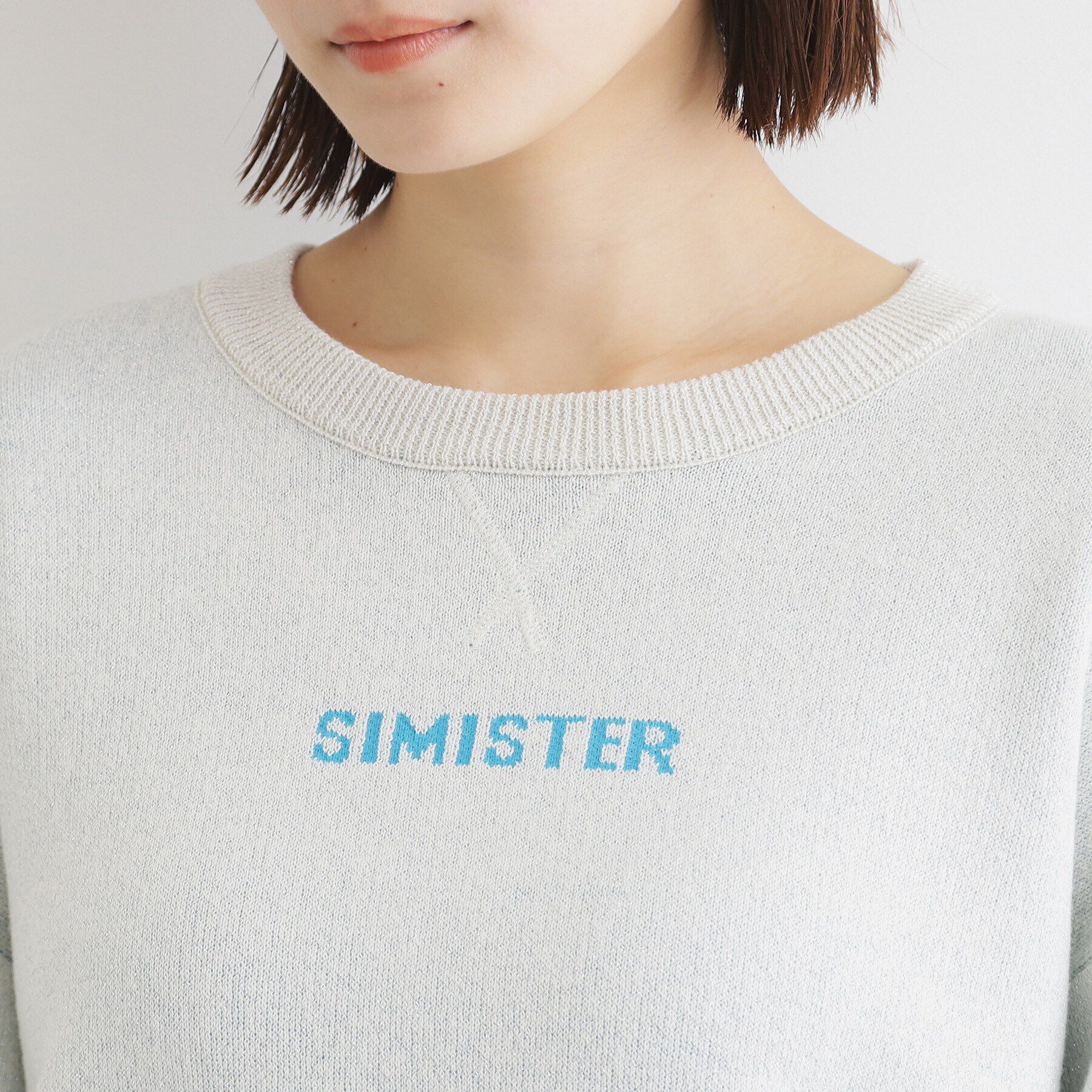 THE SHOP TK「ラメジャカードロゴニット」|ニット・セーター|