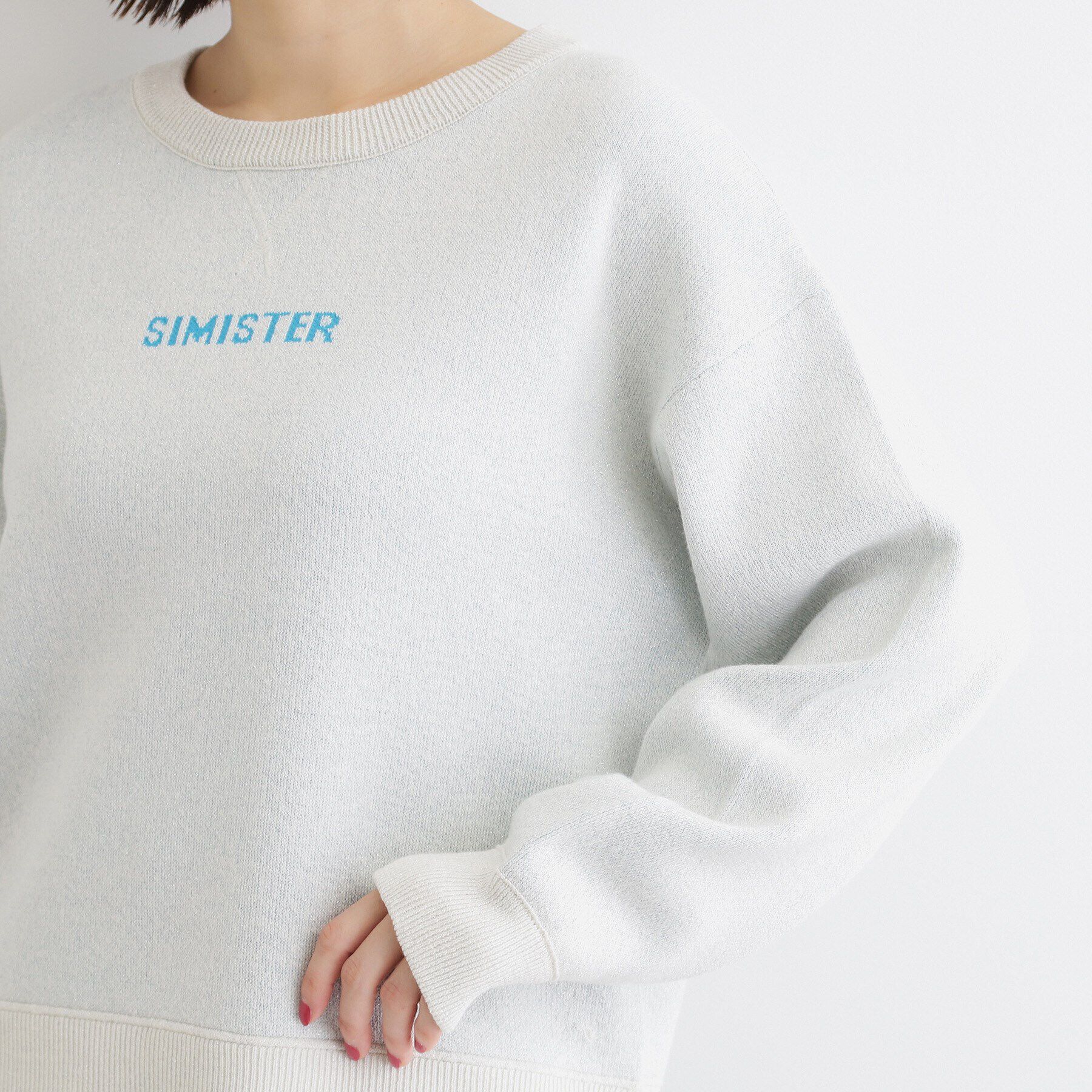 THE SHOP TK「ラメジャカードロゴニット」|ニット・セーター|