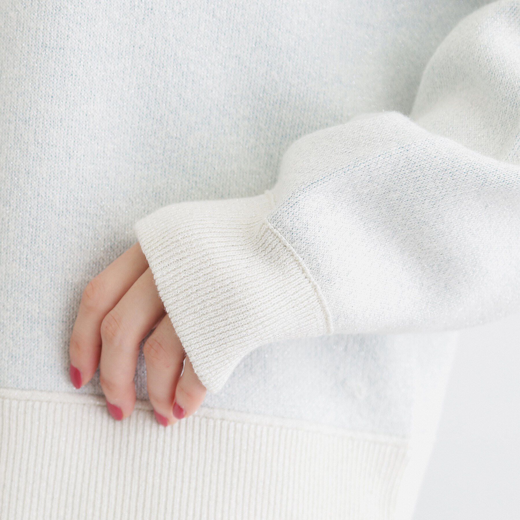 THE SHOP TK「ラメジャカードロゴニット」|ニット・セーター|