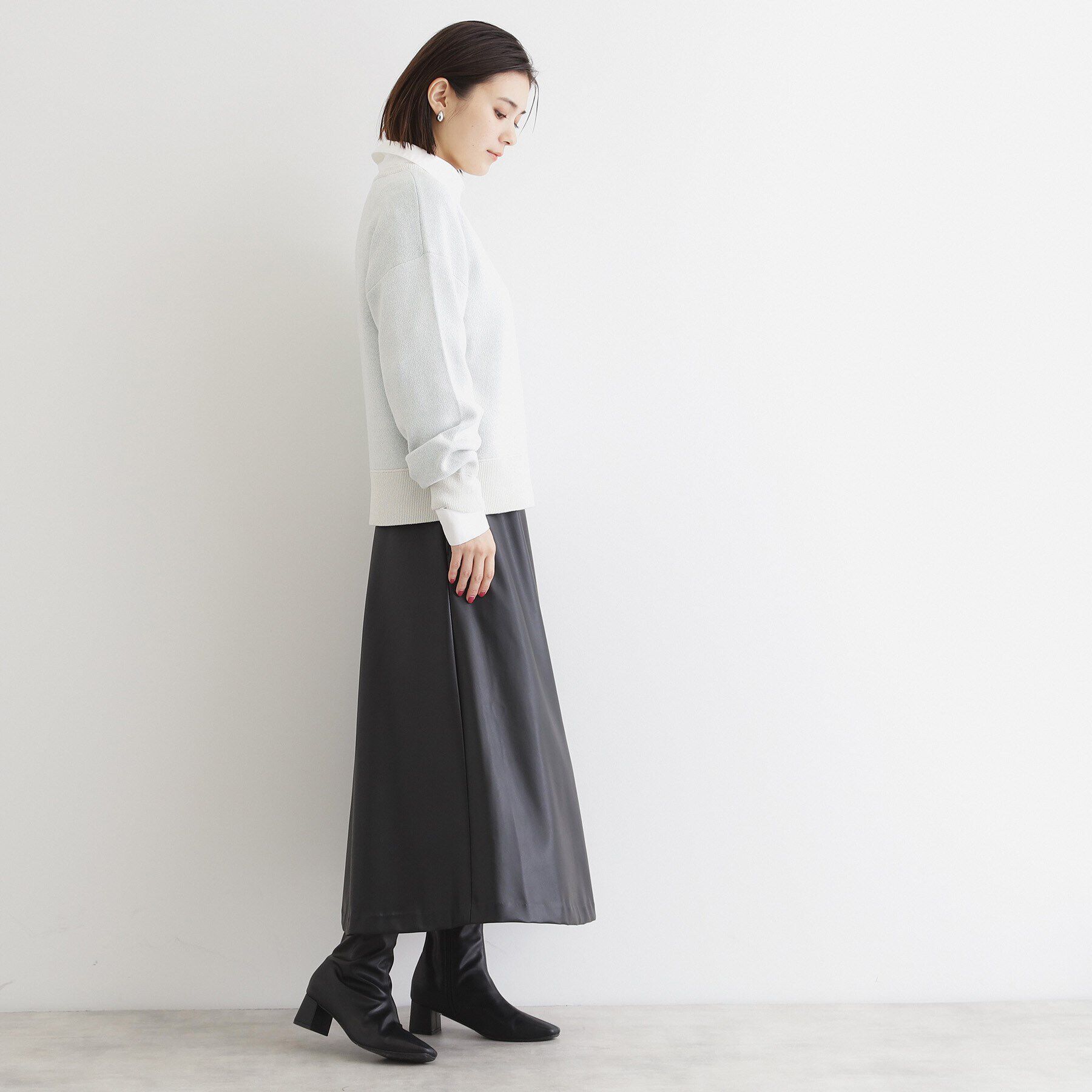 THE SHOP TK「ラメジャカードロゴニット」|ニット・セーター|