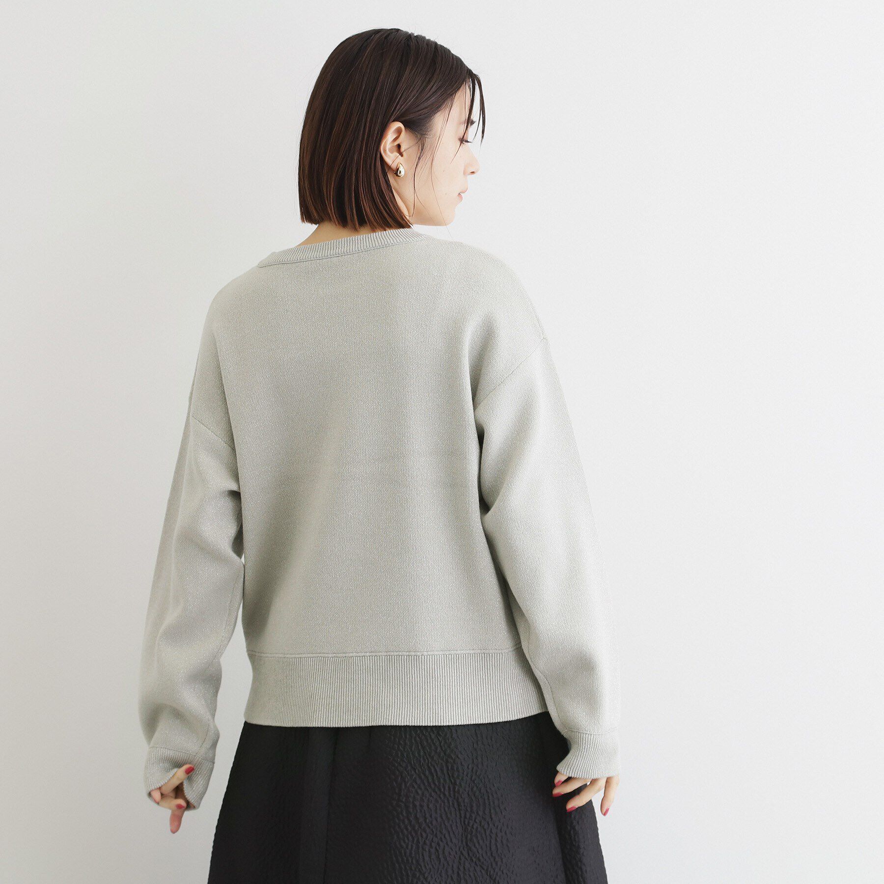 THE SHOP TK「ラメジャカードロゴニット」|ニット・セーター|