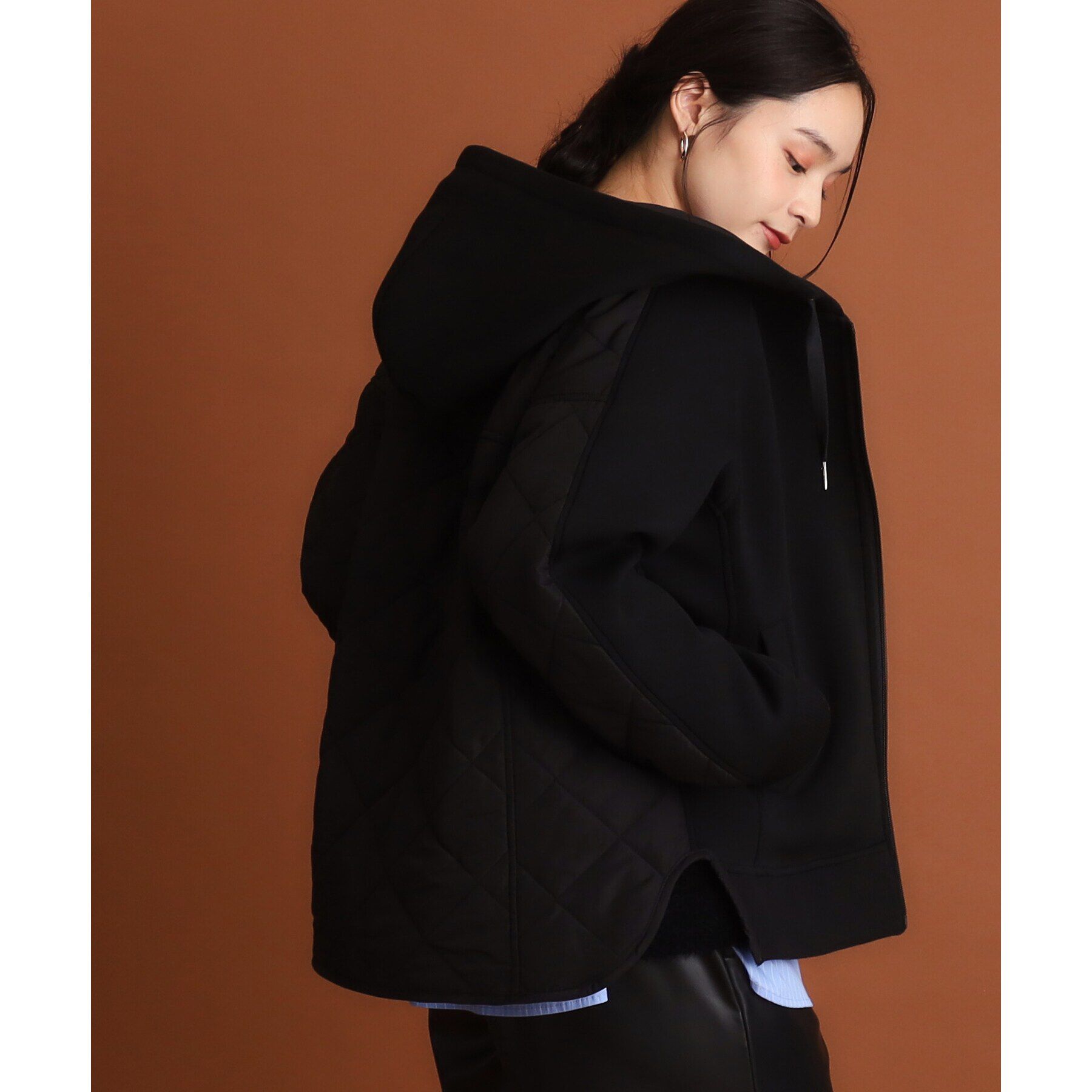 THE SHOP TK「【洗えるアウター】ダンボール&times;中綿キルトジャケット」|ブルゾン・スタジャン|