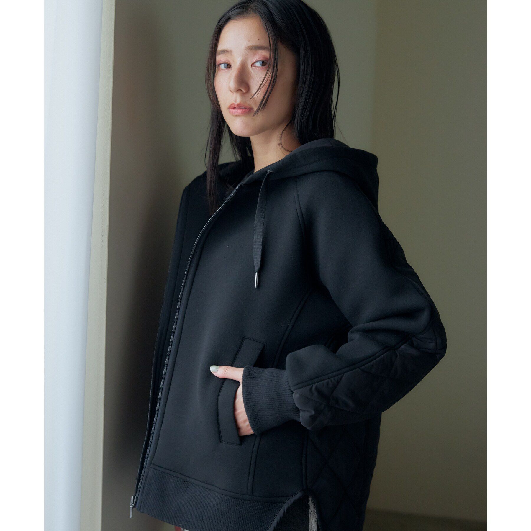 THE SHOP TK「【洗えるアウター】ダンボール&times;中綿キルトジャケット」|ブルゾン・スタジャン|