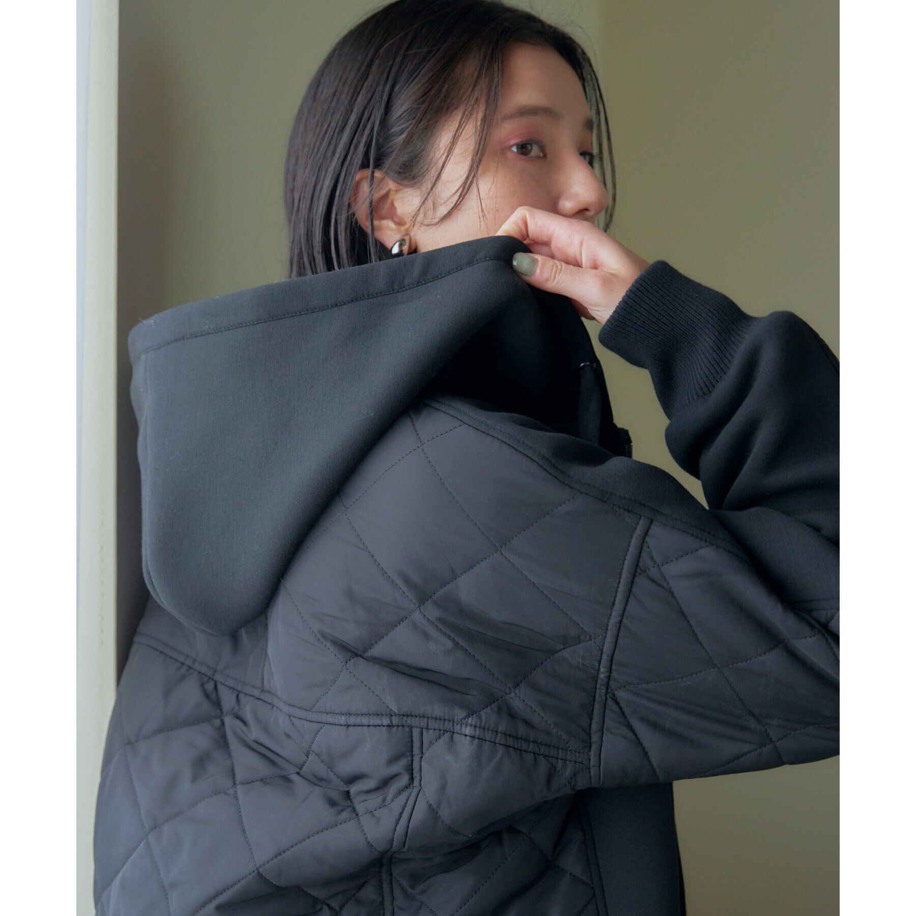 THE SHOP TK「【洗えるアウター】ダンボール&times;中綿キルトジャケット」|ブルゾン・スタジャン|