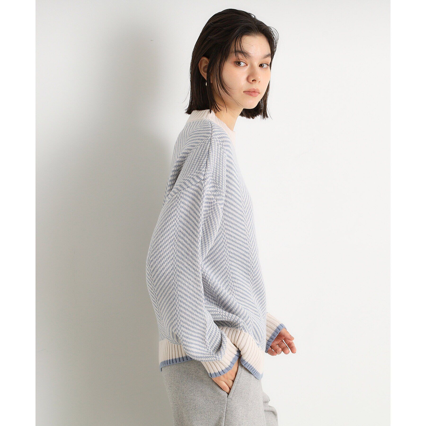 THE SHOP TK「ラメヘリンボーンニット【洗濯機OK】」|ニット・セーター|