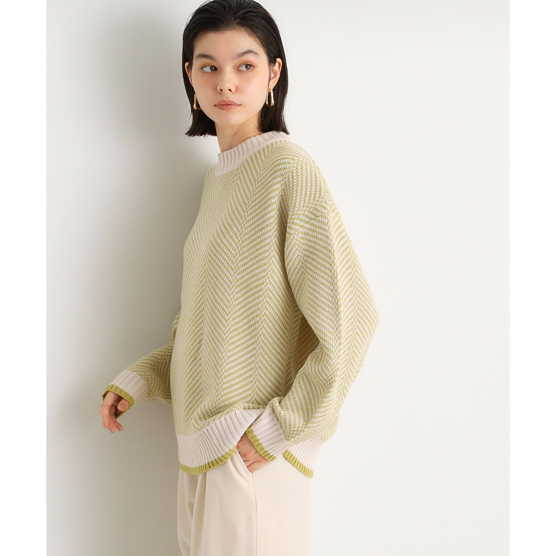 THE SHOP TK「ラメヘリンボーンニット【洗濯機OK】」|ニット・セーター|