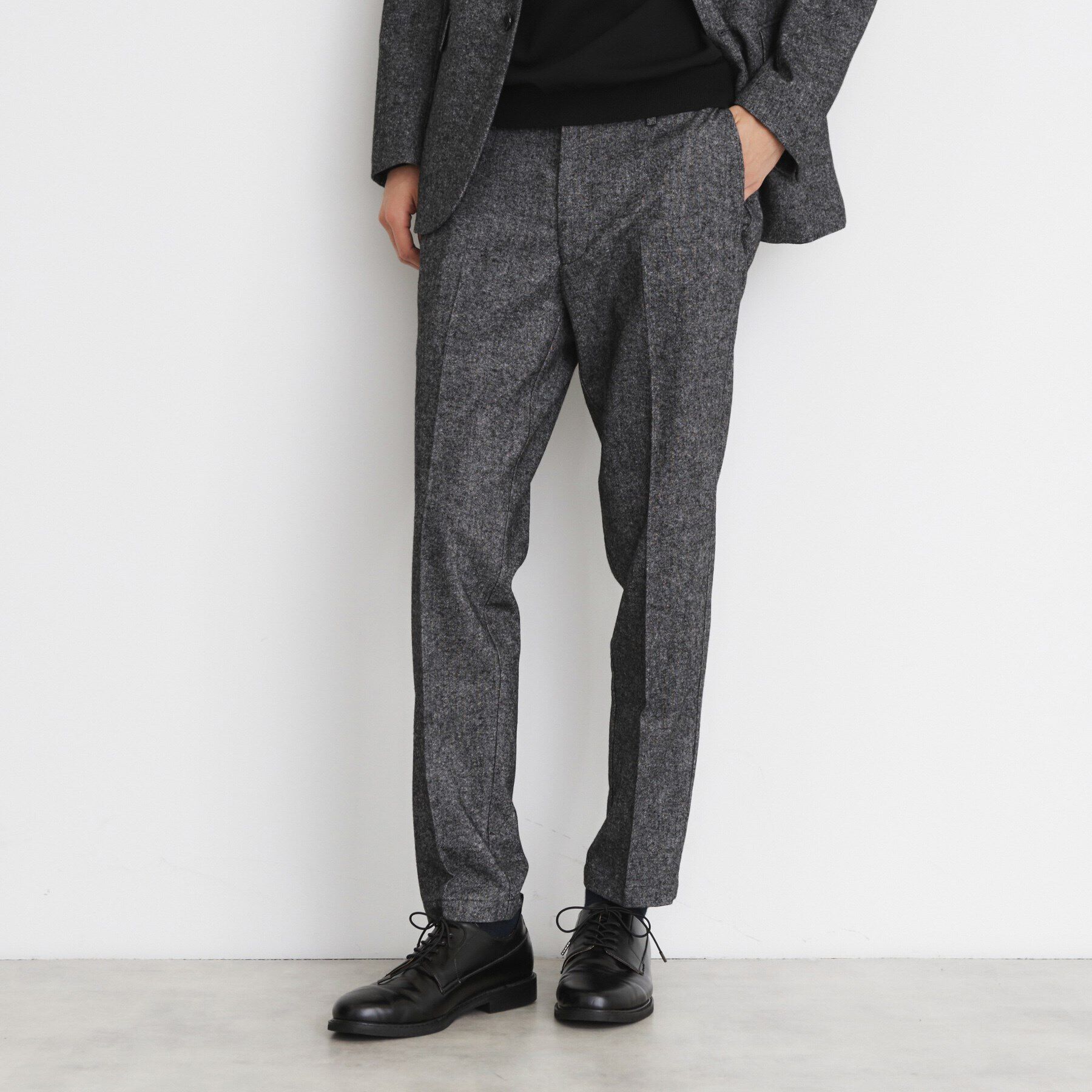 THE SHOP TK「ウール混ホームスパンパンツ」|その他|チャコールグレー(0
