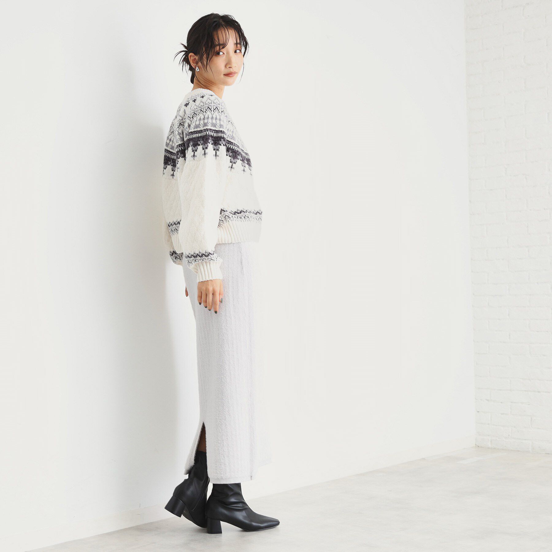 THE SHOP TK「ラメモール求心ニット【洗える】」|ニット・セーター|