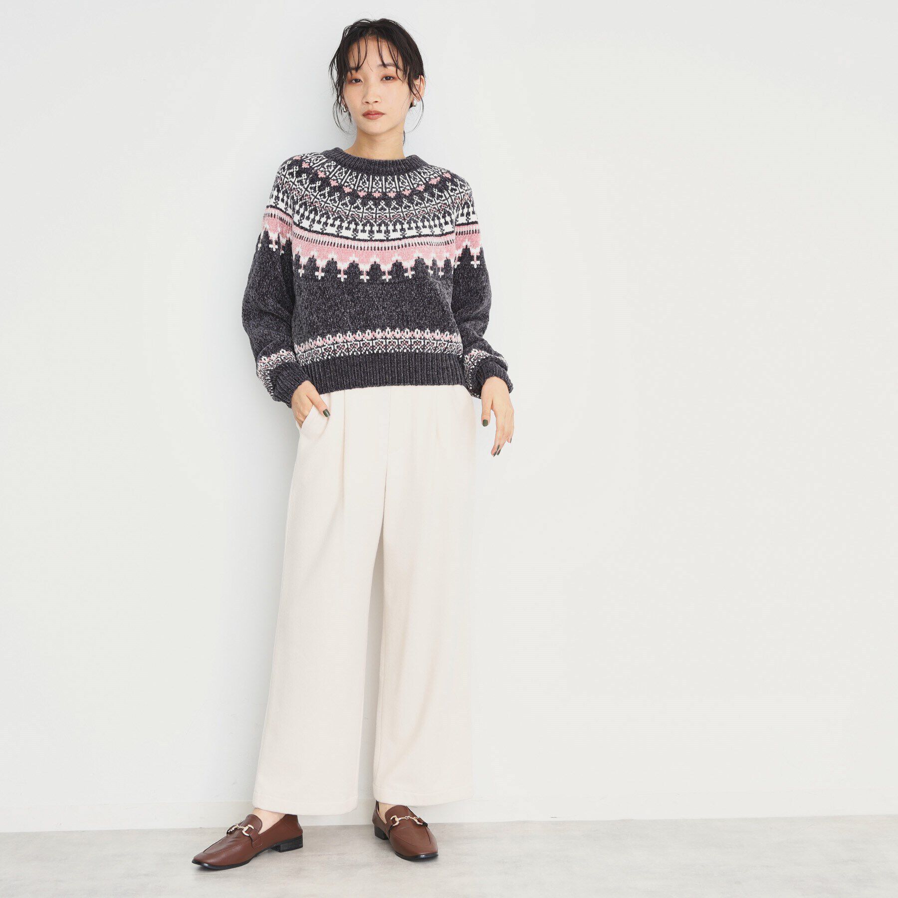 THE SHOP TK「ラメモール求心ニット【洗える】」|ニット・セーター|