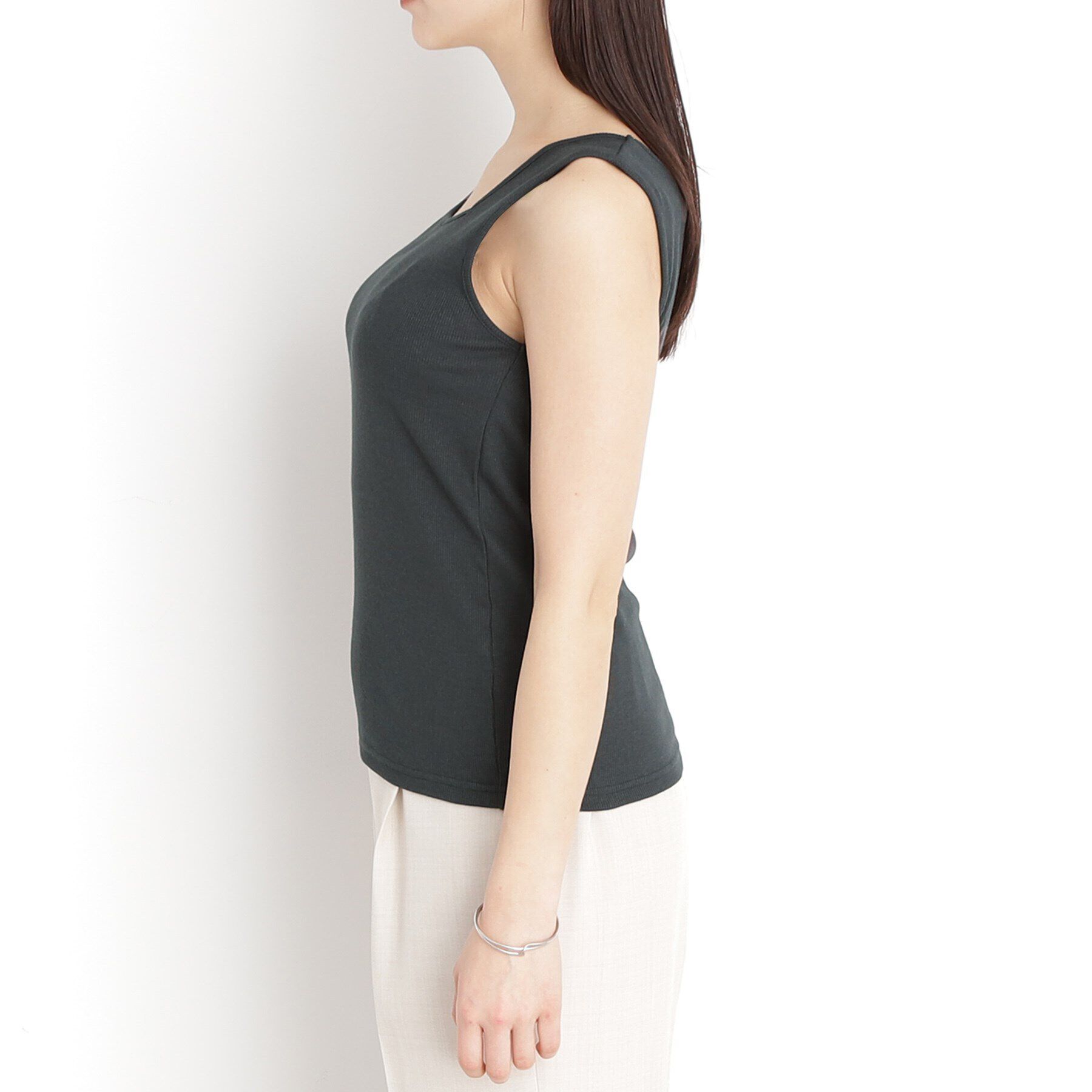 THE SHOP TK「【前後2WAY】スクエアリブタンク/洗える」|キャミソール|